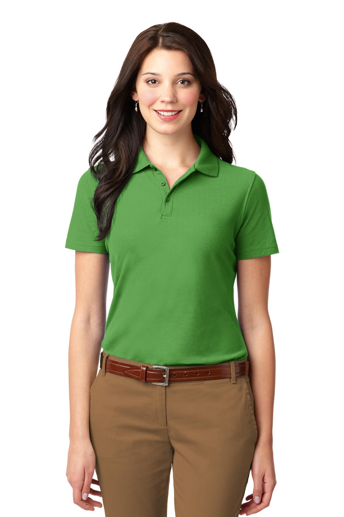 Port Authority Ladies Stain-Resistant Polo. L510 Womens Apparel Shirts & Tops