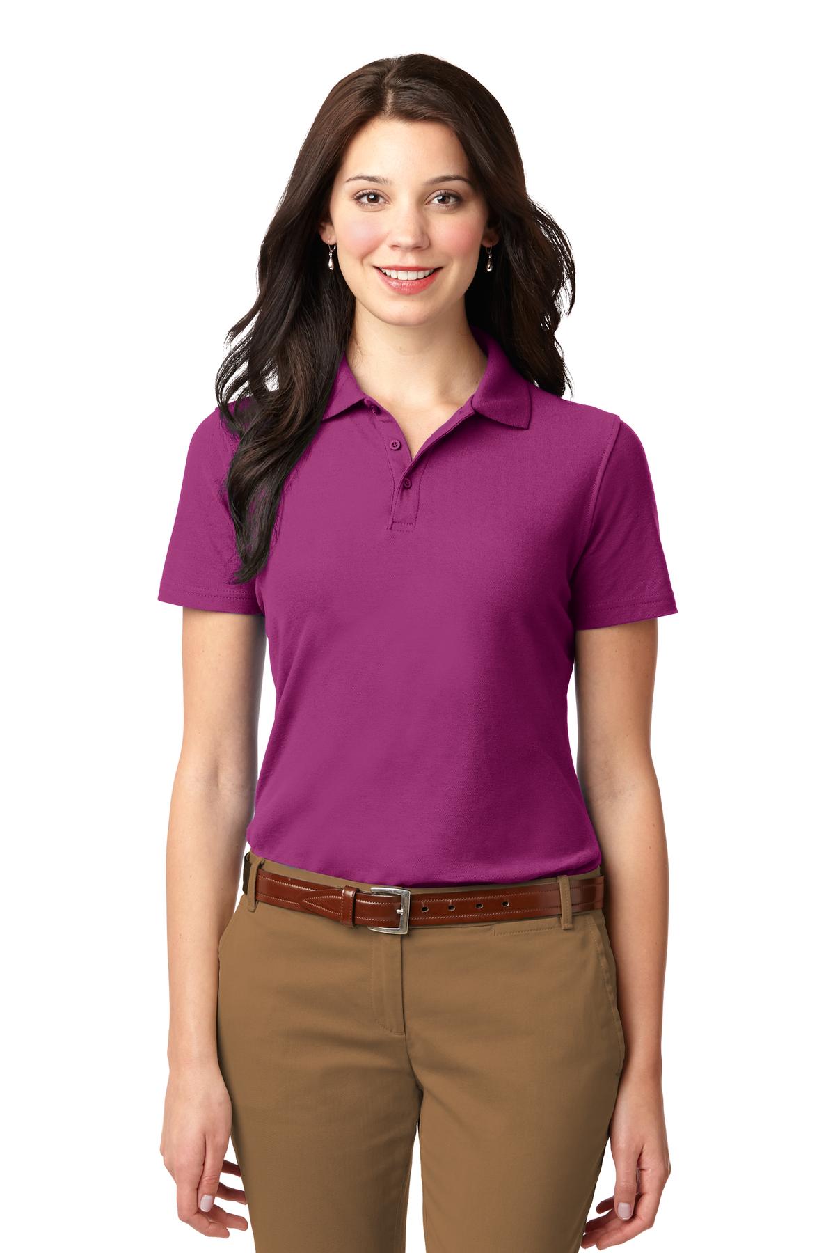 Port Authority Ladies Stain-Resistant Polo. L510 Womens Apparel Shirts & Tops