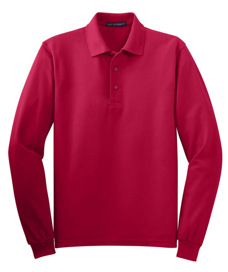 Port Authority Men's Silk Touch Long Sleeve Polo. K500LS Mens Apparel Shirts & Tops