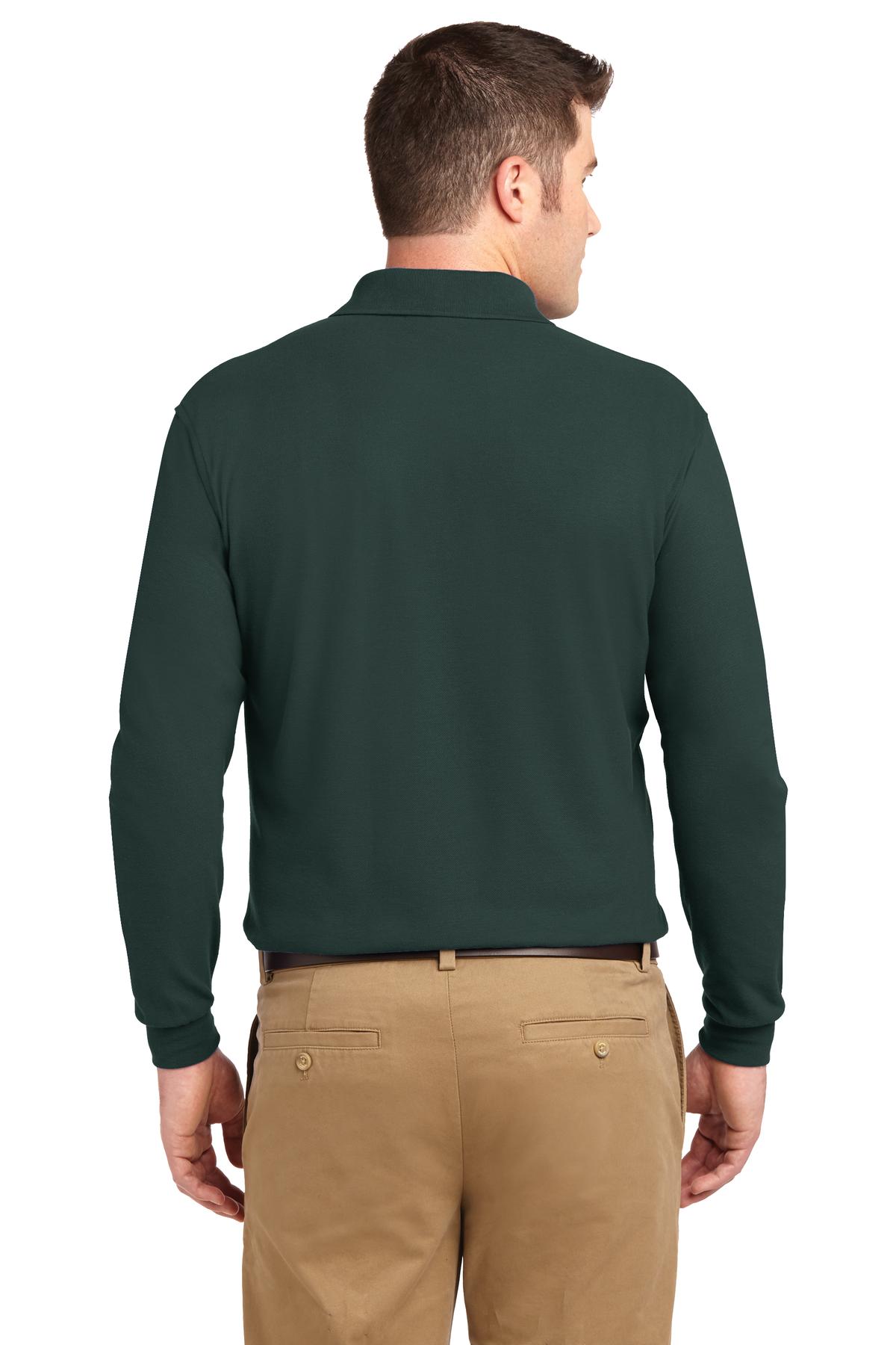 Port Authority Men's Silk Touch Long Sleeve Polo. K500LS Mens Apparel Shirts & Tops