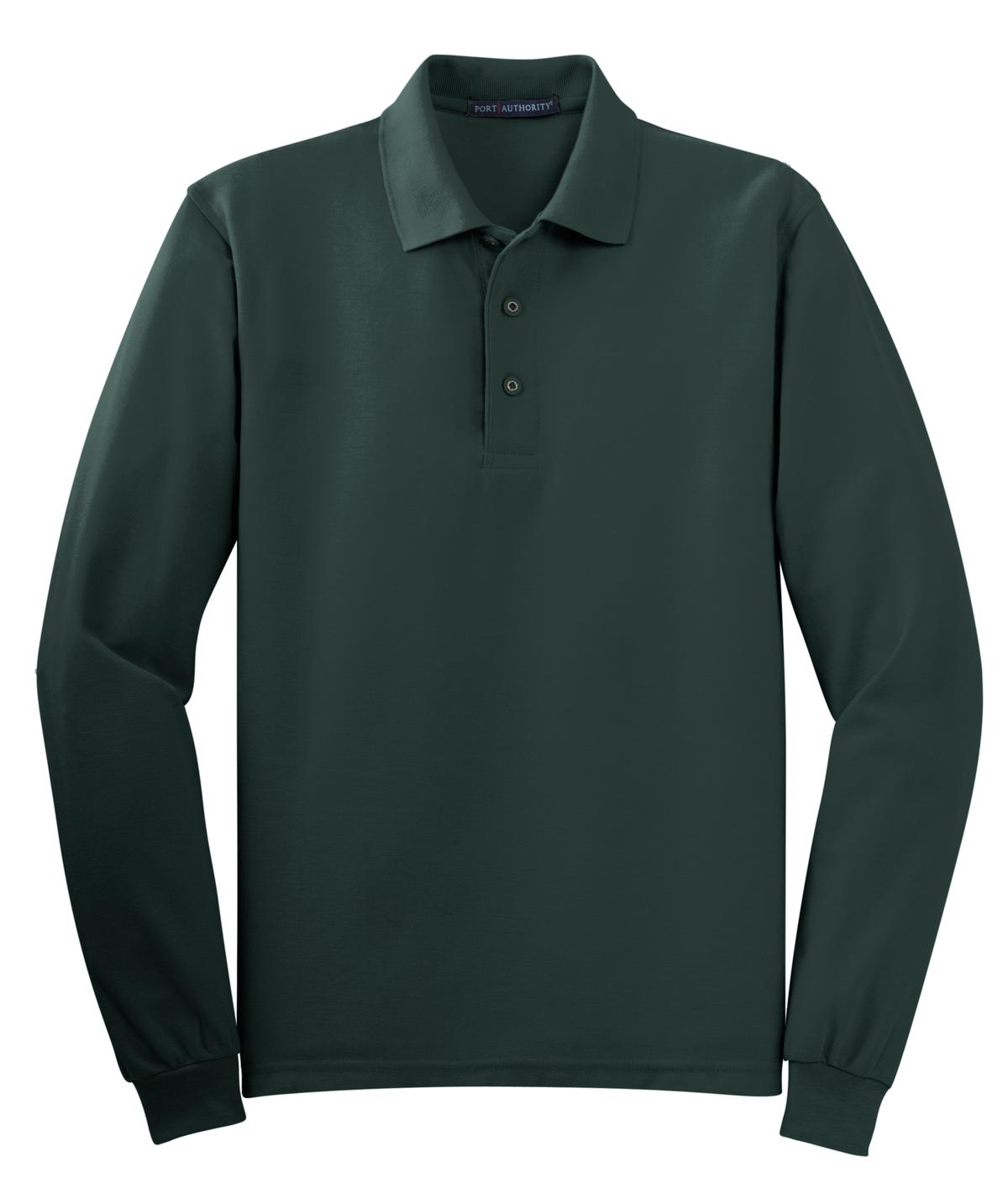 Port Authority Men's Silk Touch Long Sleeve Polo. K500LS Mens Apparel Shirts & Tops