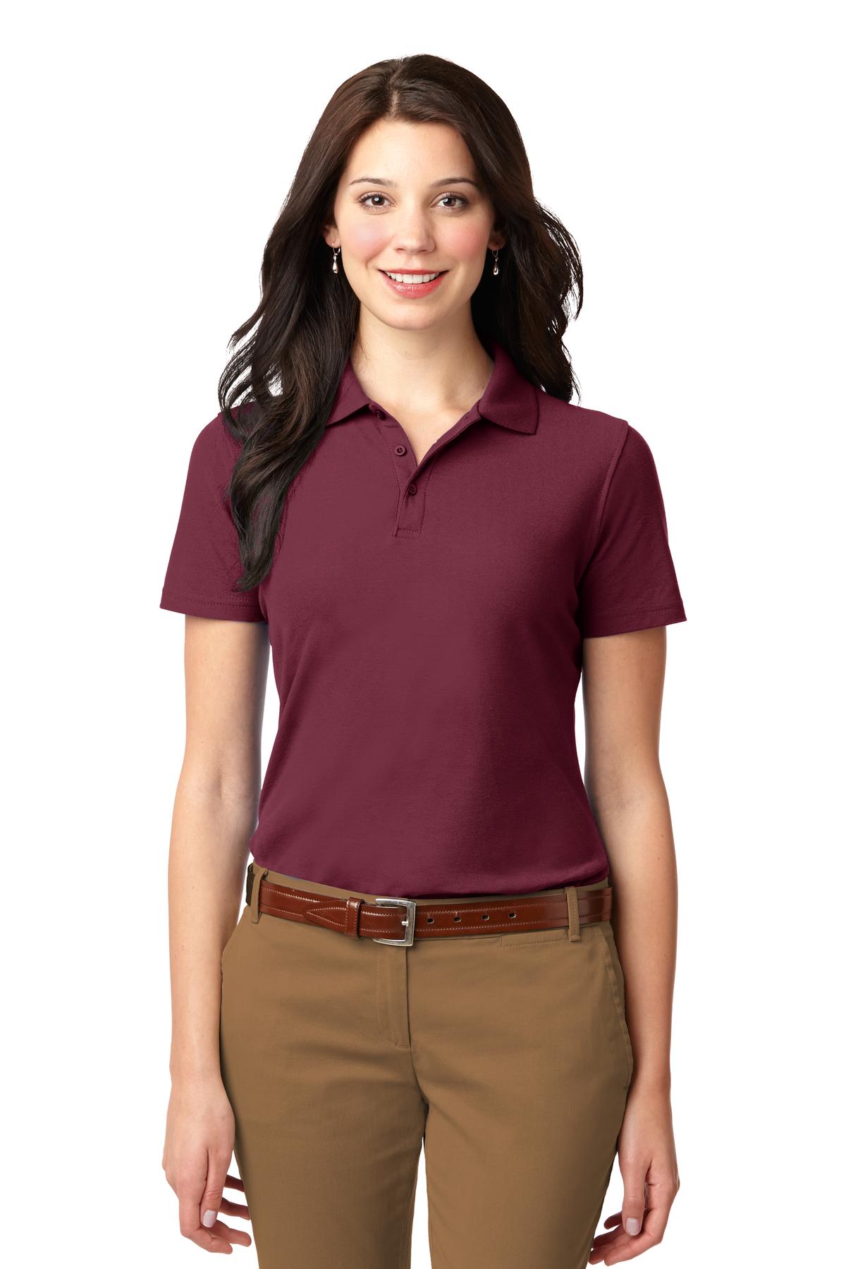 Port Authority Ladies Stain-Resistant Polo. L510 Womens Apparel Shirts & Tops