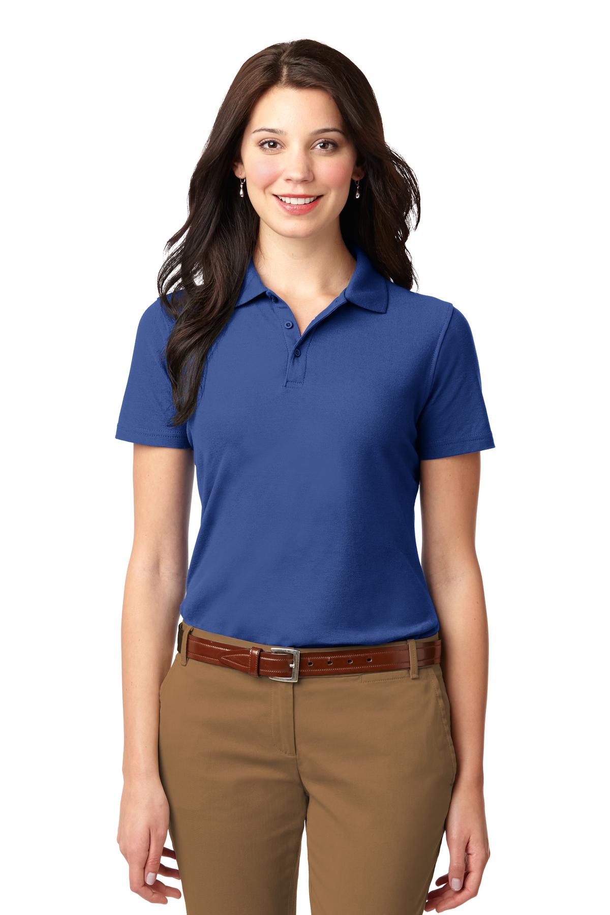 Port Authority Ladies Stain-Resistant Polo. L510 Womens Apparel Shirts & Tops