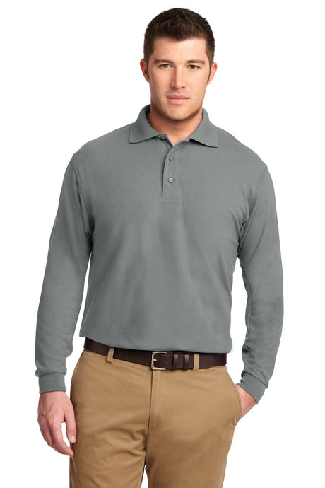 Port Authority Men's Silk Touch Long Sleeve Polo. K500LS Mens Apparel Shirts & Tops
