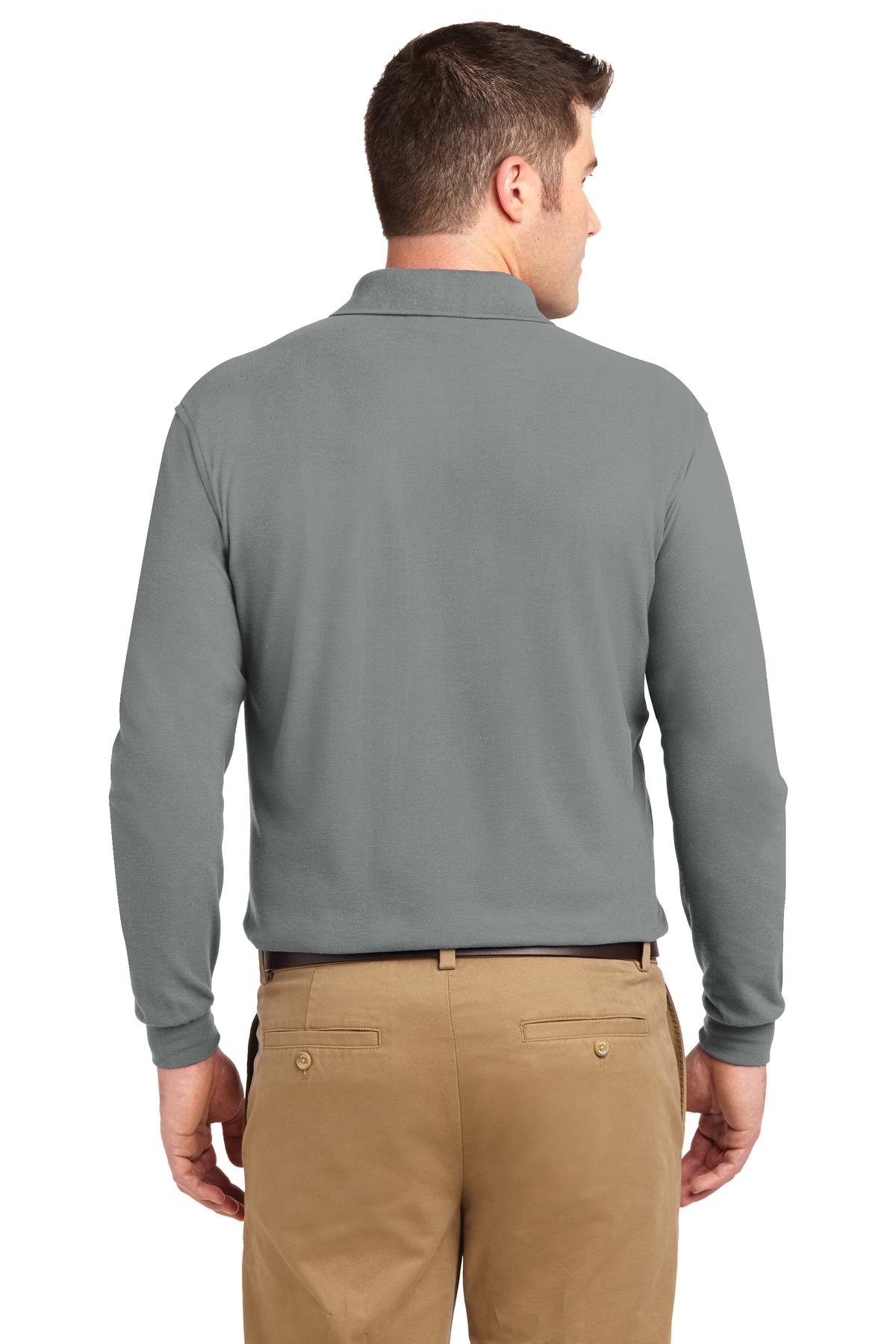 Port Authority Men's Silk Touch Long Sleeve Polo. K500LS Mens Apparel Shirts & Tops