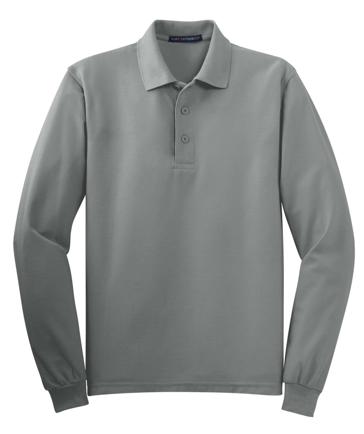 Port Authority Men's Silk Touch Long Sleeve Polo. K500LS Mens Apparel Shirts & Tops