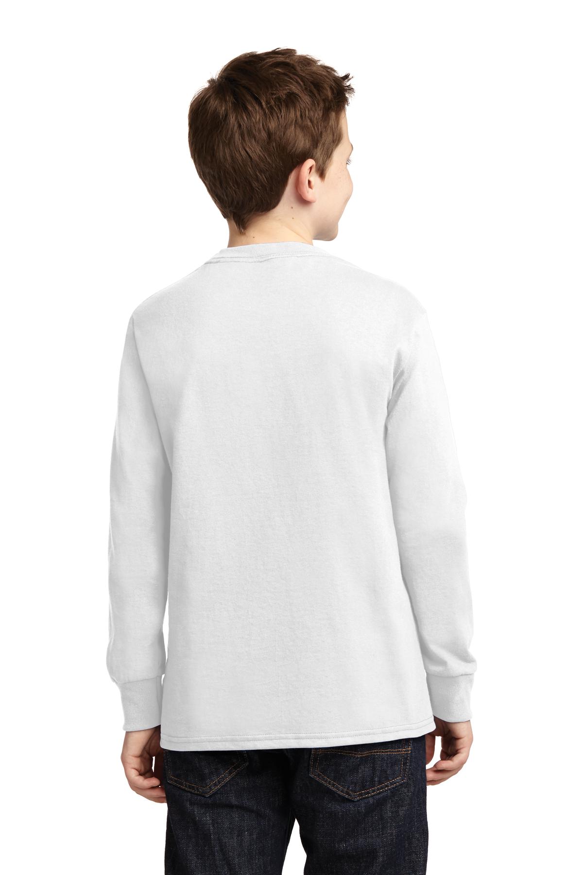 Port & Company - Youth Long Sleeve Core Cotton Tee Youth Apparel Shirts & Tops