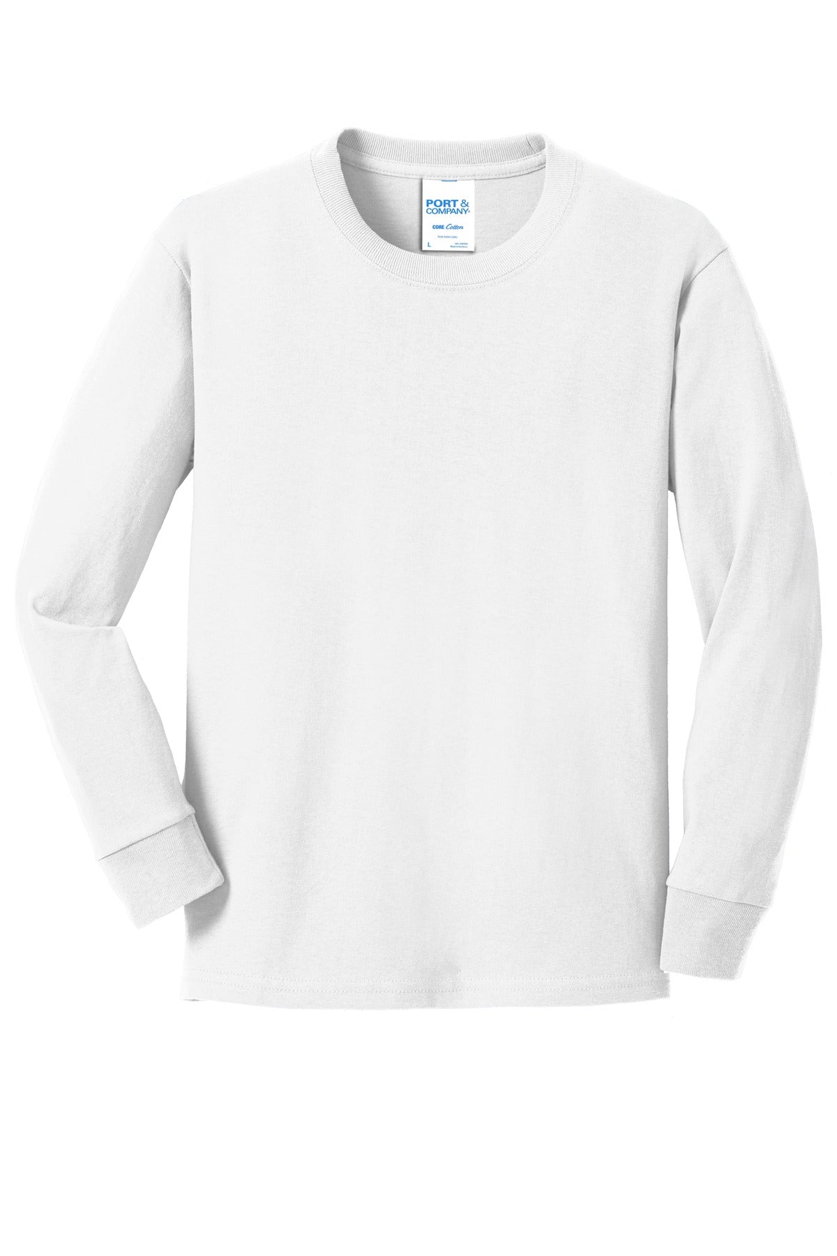 Port & Company - Youth Long Sleeve Core Cotton Tee Youth Apparel Shirts & Tops