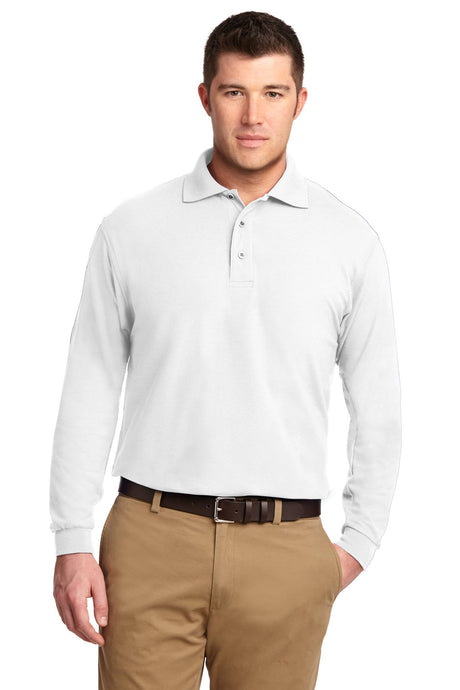 Port Authority Men's Silk Touch Long Sleeve Polo. K500LS Mens Apparel Shirts & Tops