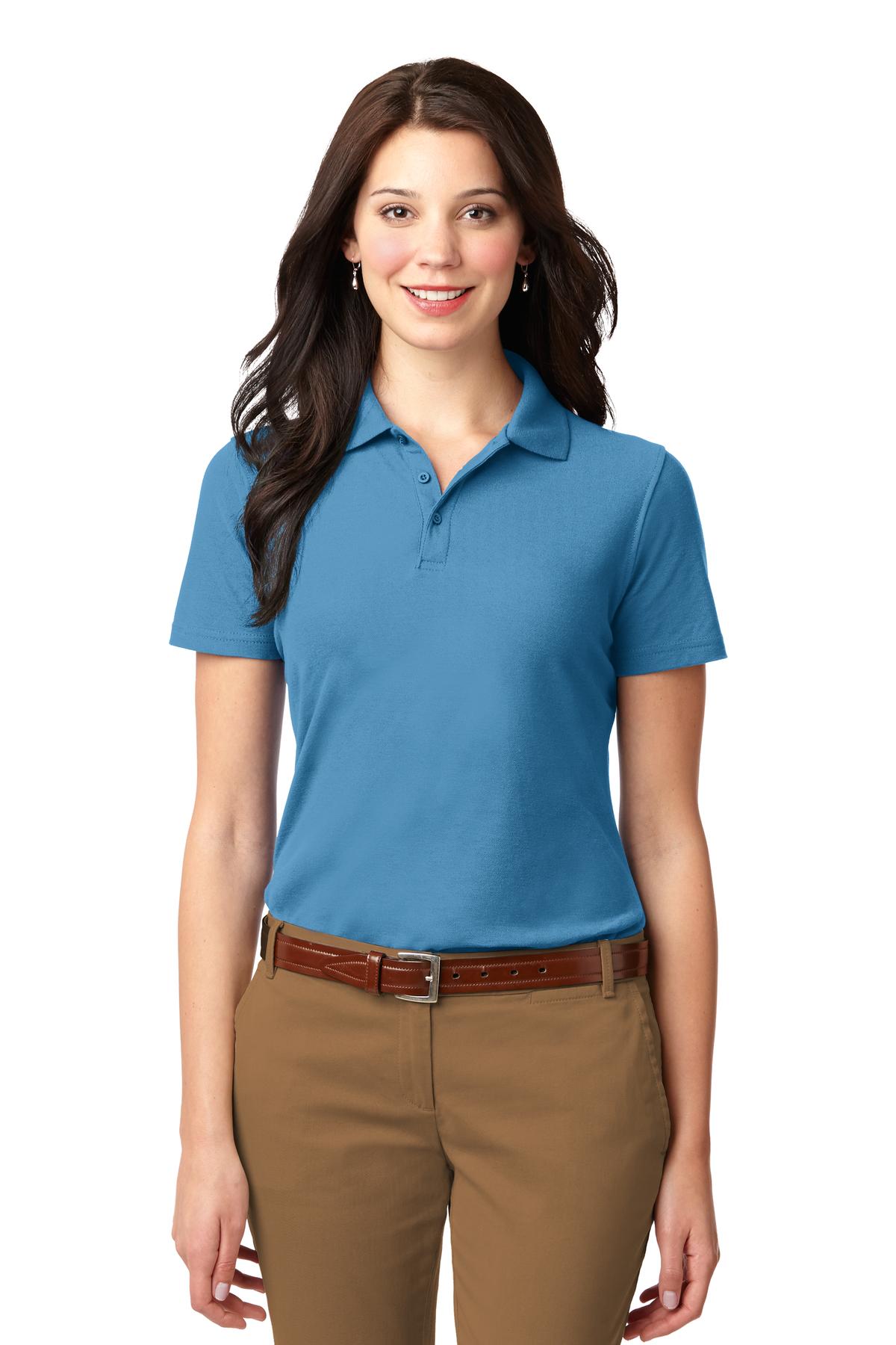 Port Authority Ladies Stain-Resistant Polo. L510 Womens Apparel Shirts & Tops