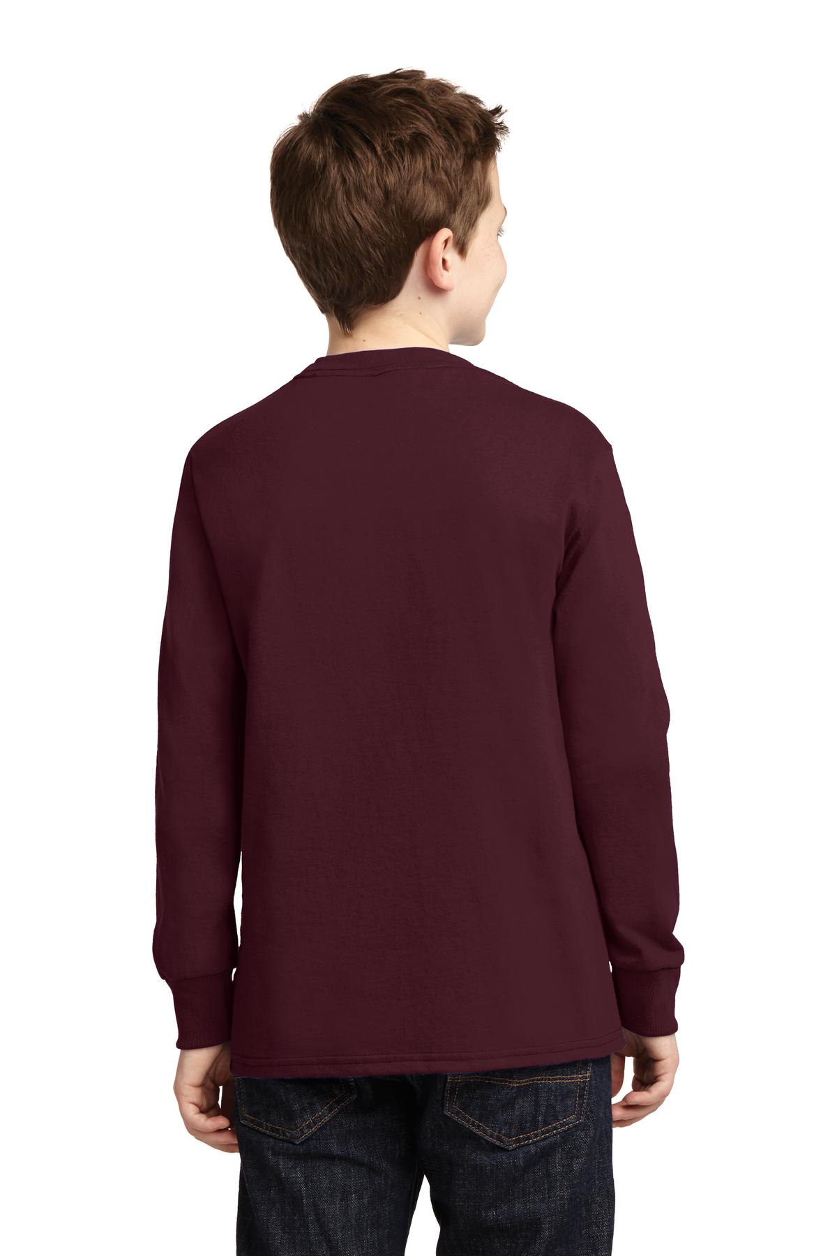 Port & Company - Youth Long Sleeve Core Cotton Tee Youth Apparel Shirts & Tops