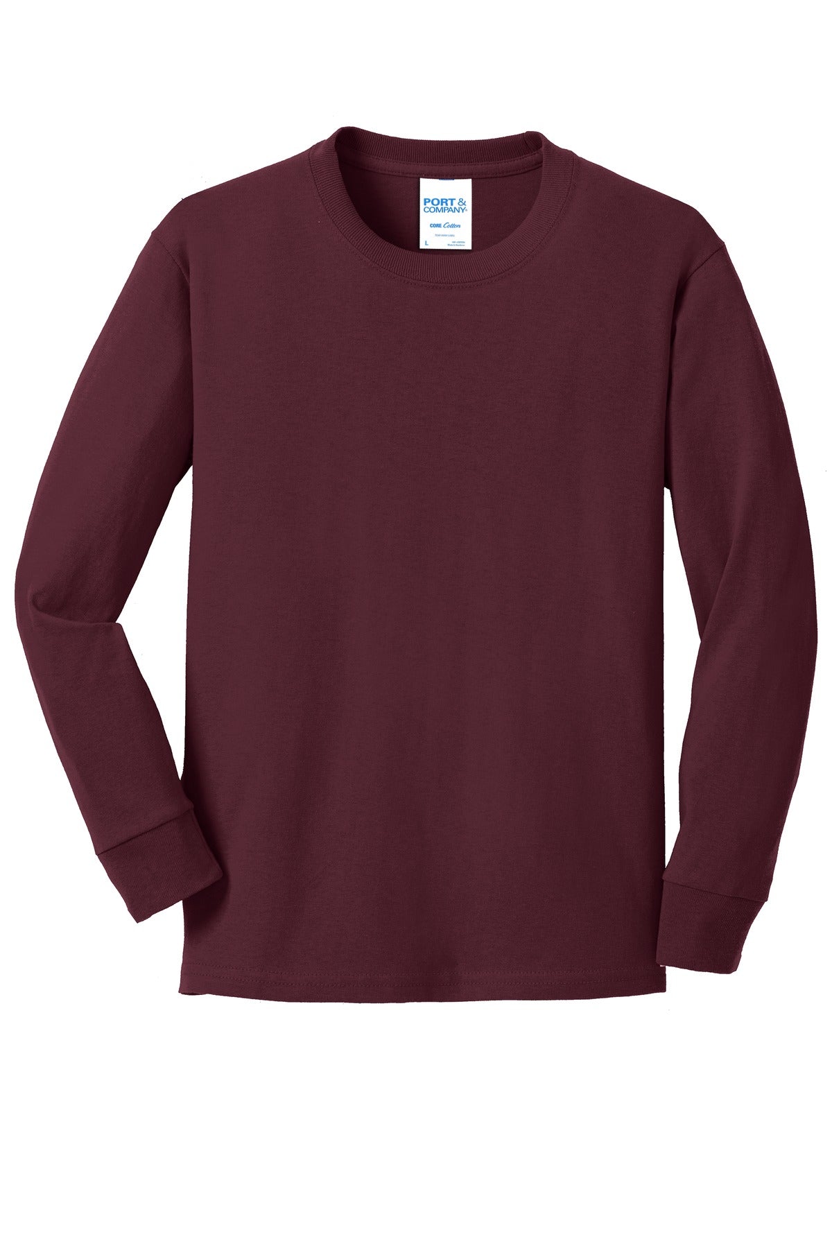 Port & Company - Youth Long Sleeve Core Cotton Tee Youth Apparel Shirts & Tops
