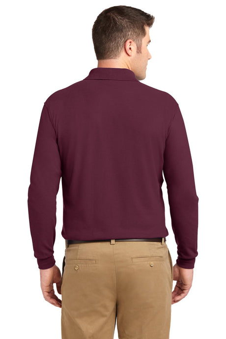 Port Authority Men's Silk Touch Long Sleeve Polo. K500LS Mens Apparel Shirts & Tops