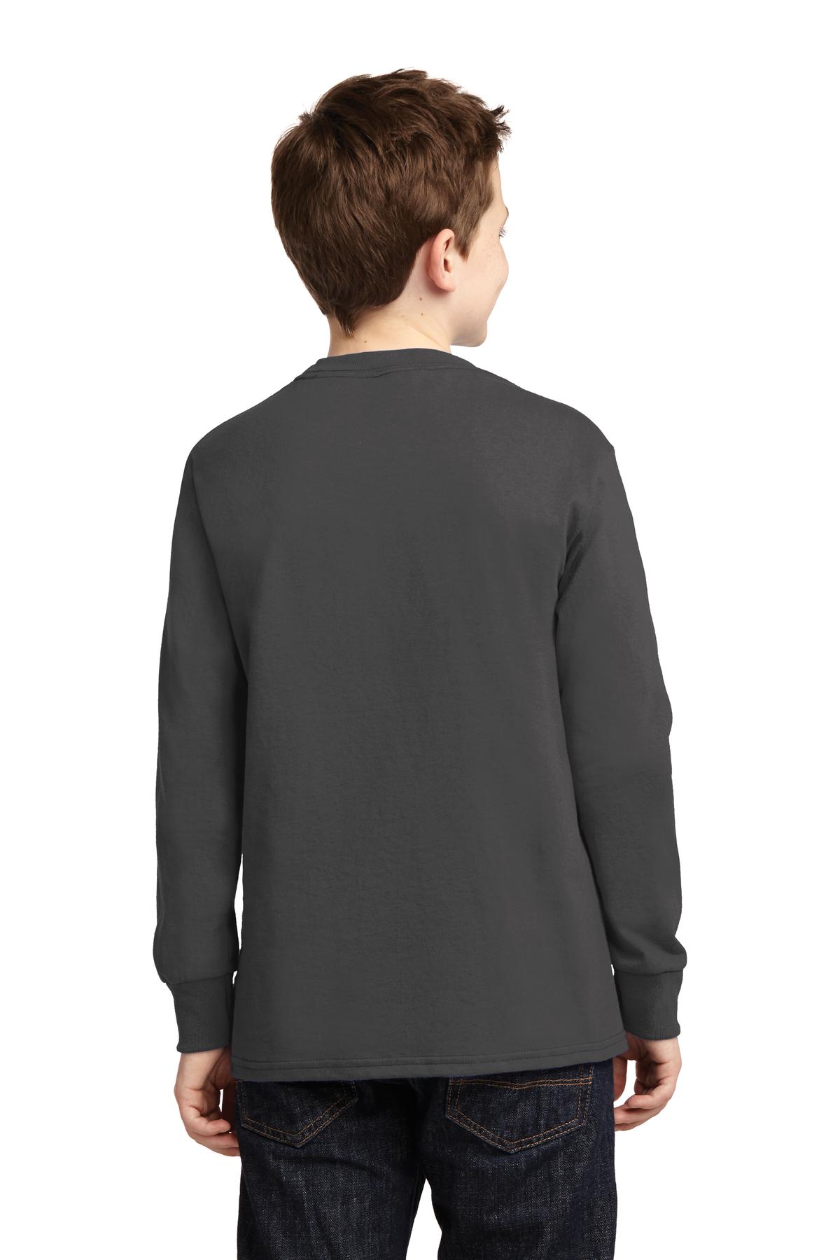 Port & Company - Youth Long Sleeve Core Cotton Tee Youth Apparel Shirts & Tops
