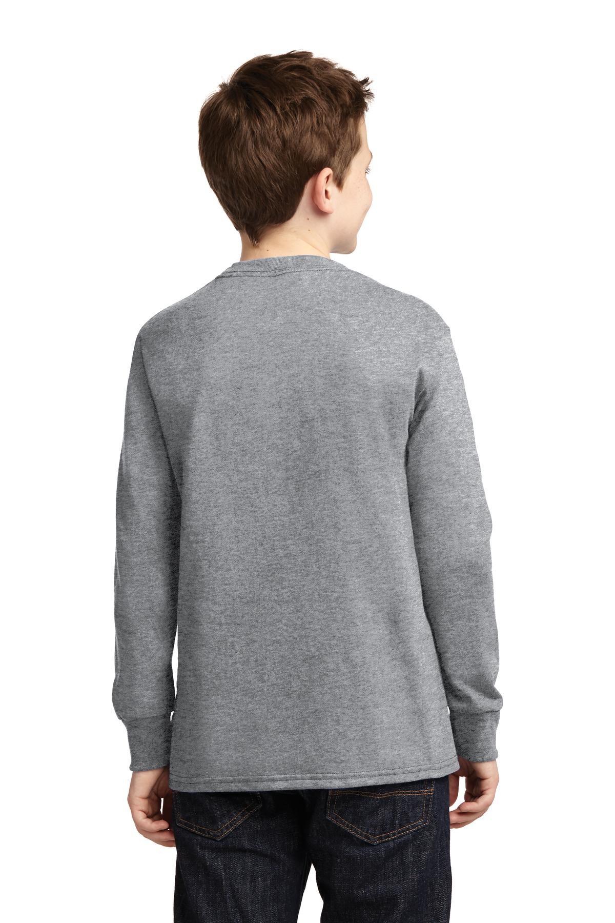 Port & Company - Youth Long Sleeve Core Cotton Tee Youth Apparel Shirts & Tops