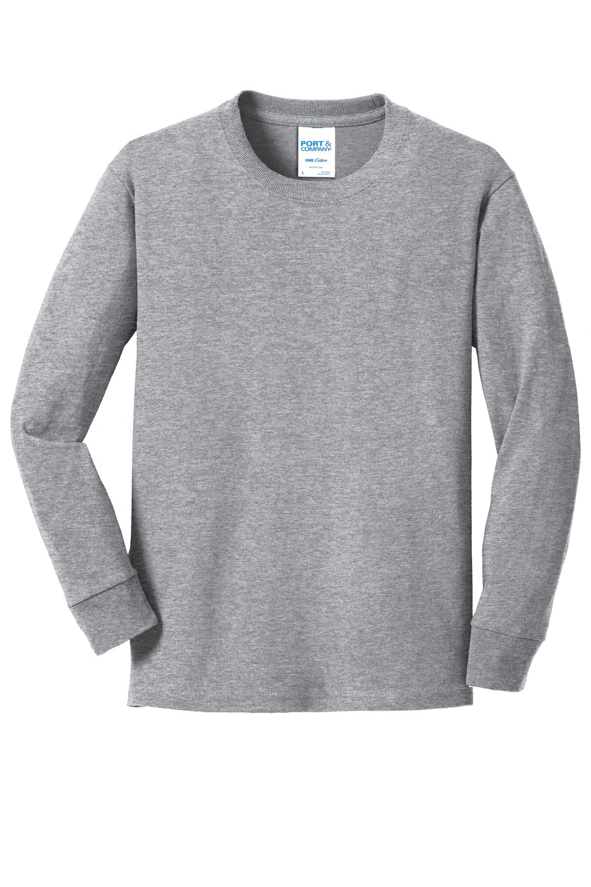 Port & Company - Youth Long Sleeve Core Cotton Tee Youth Apparel Shirts & Tops
