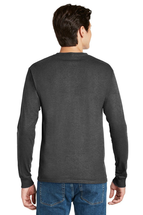 Hanes Men's Authentic 100% Cotton Long Sleeve T-Shirt 5586 Mens Apparel Shirts & Tops