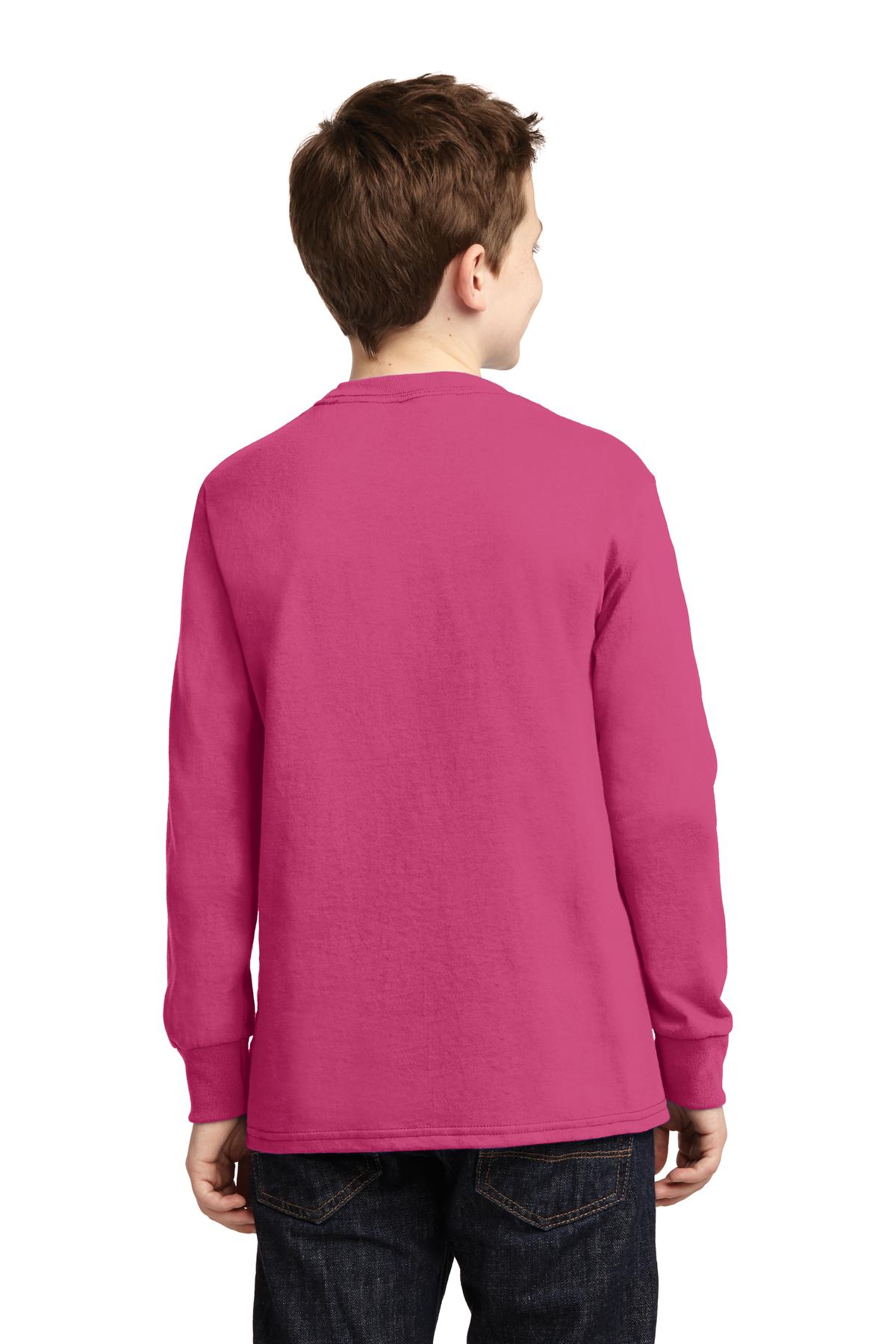 Port & Company - Youth Long Sleeve Core Cotton Tee Youth Apparel Shirts & Tops