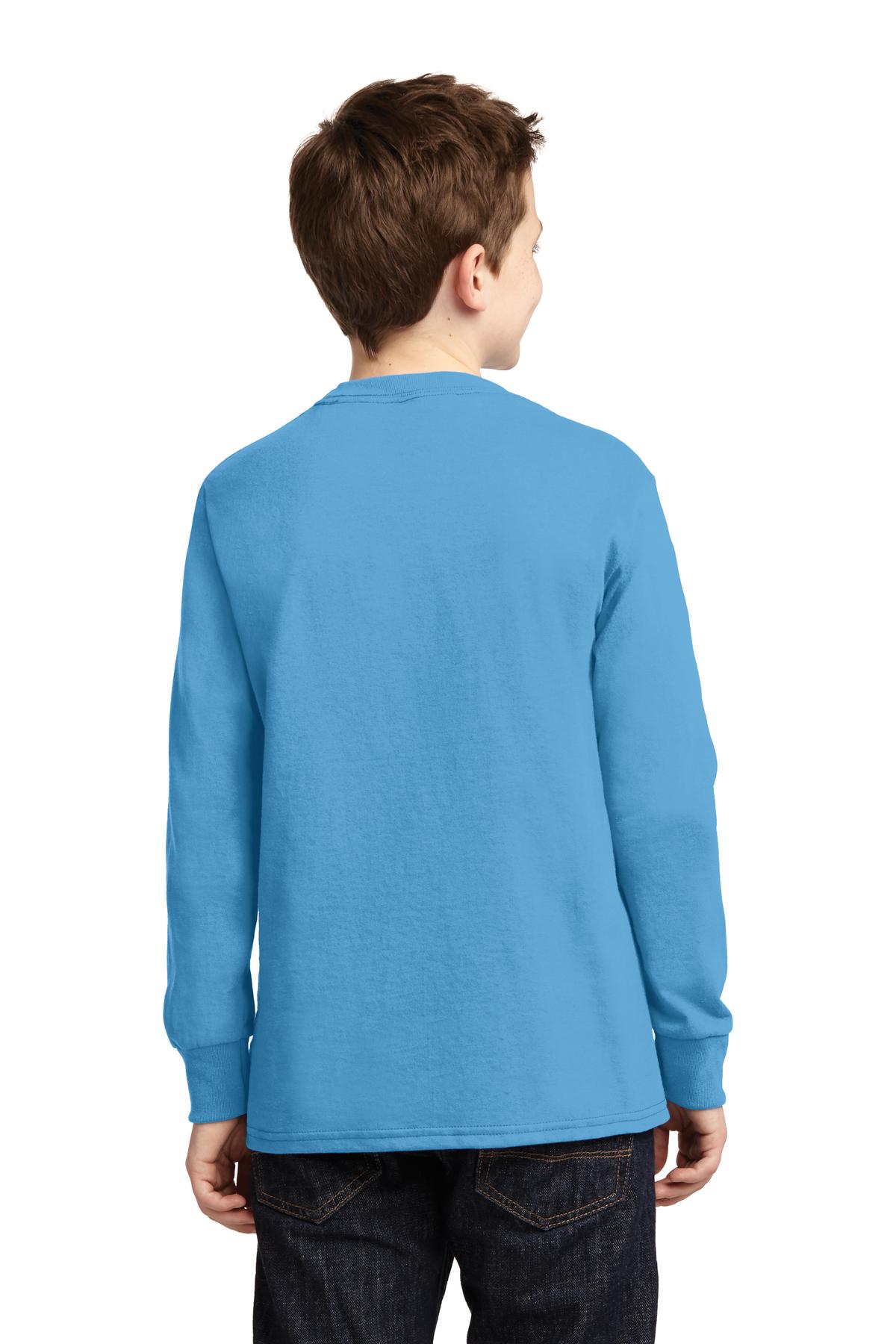 Port & Company - Youth Long Sleeve Core Cotton Tee Youth Apparel Shirts & Tops