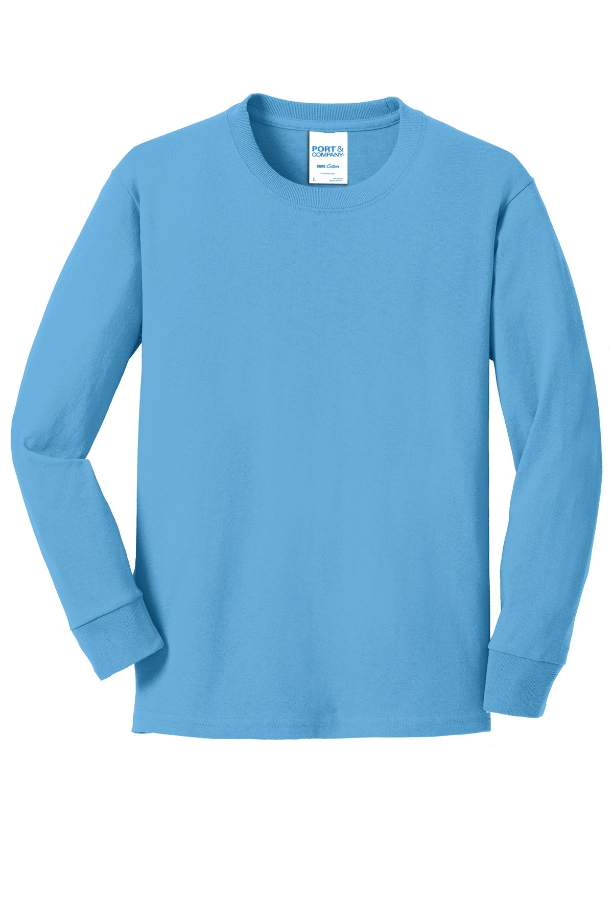 Port & Company - Youth Long Sleeve Core Cotton Tee Youth Apparel Shirts & Tops