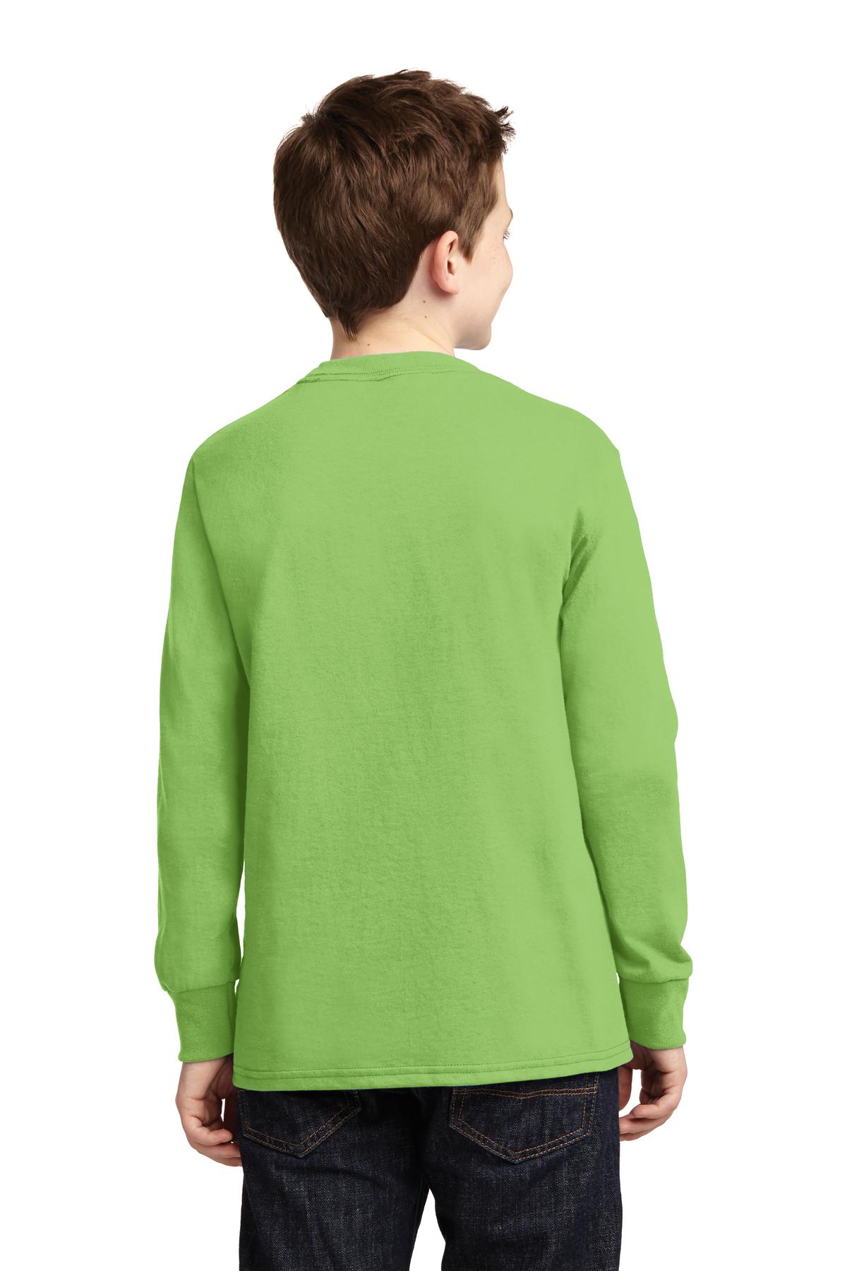 Port & Company - Youth Long Sleeve Core Cotton Tee Youth Apparel Shirts & Tops