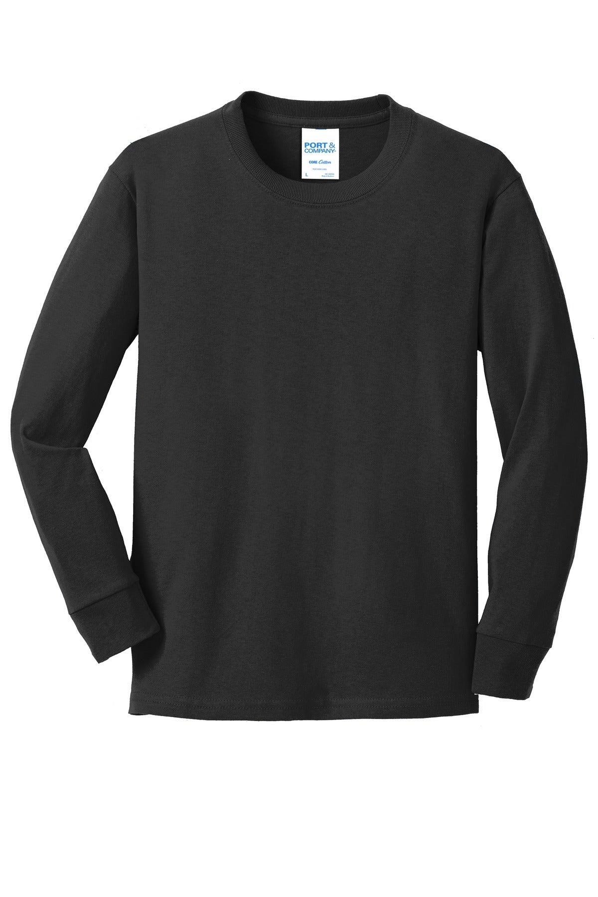 Port & Company - Youth Long Sleeve Core Cotton Tee Youth Apparel Shirts & Tops