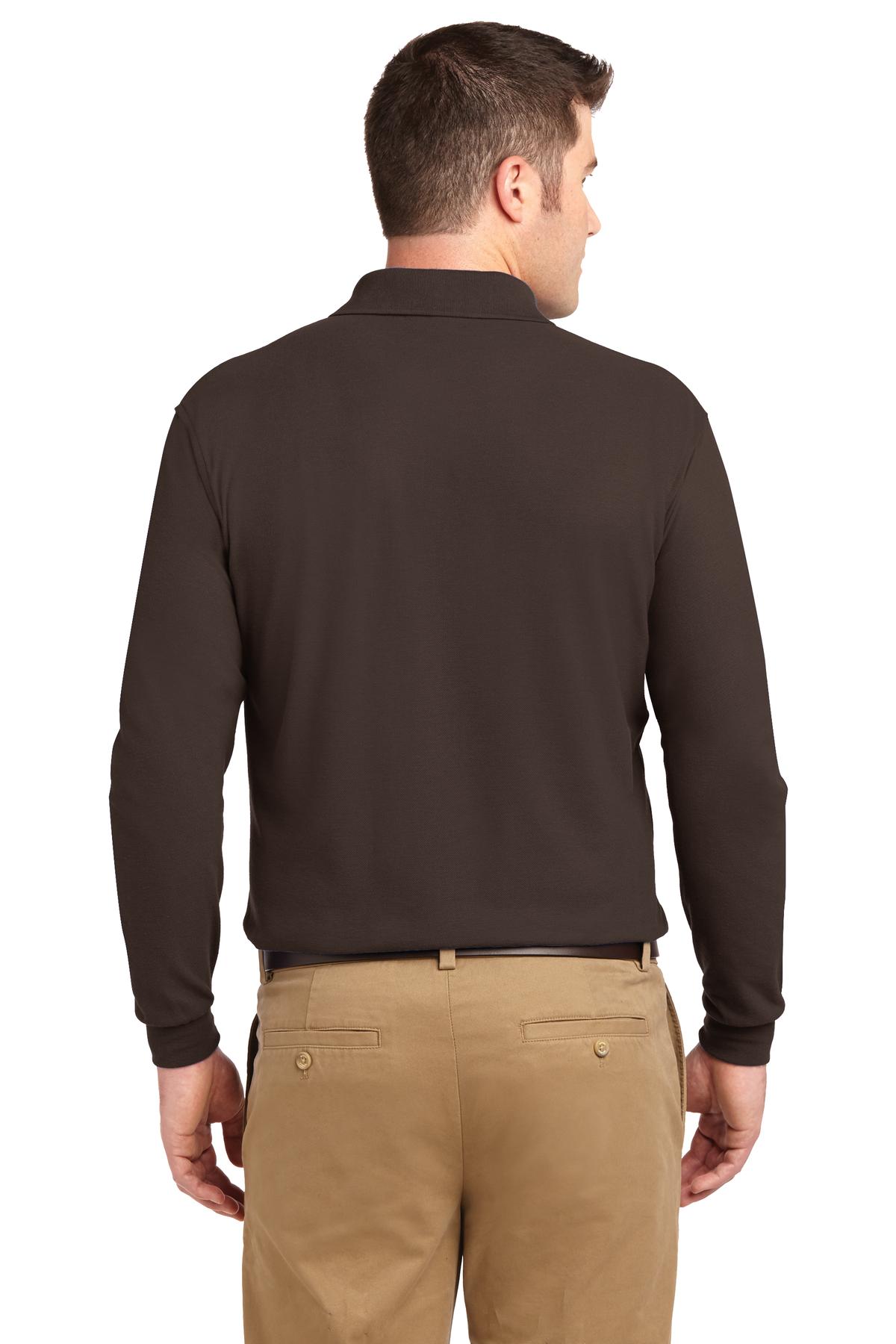 Port Authority Men's Silk Touch Long Sleeve Polo. K500LS Mens Apparel Shirts & Tops