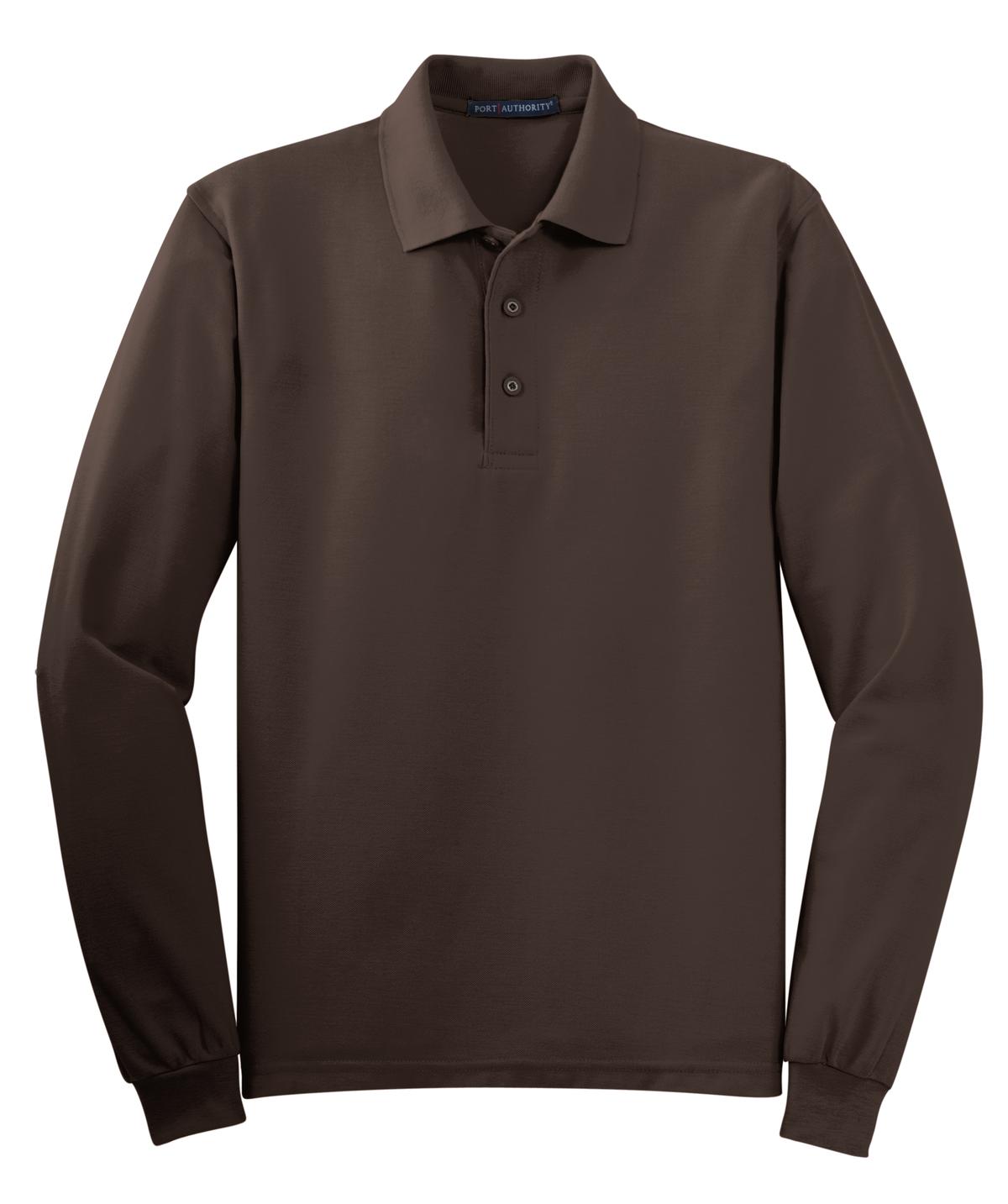 Port Authority Men's Silk Touch Long Sleeve Polo. K500LS Mens Apparel Shirts & Tops
