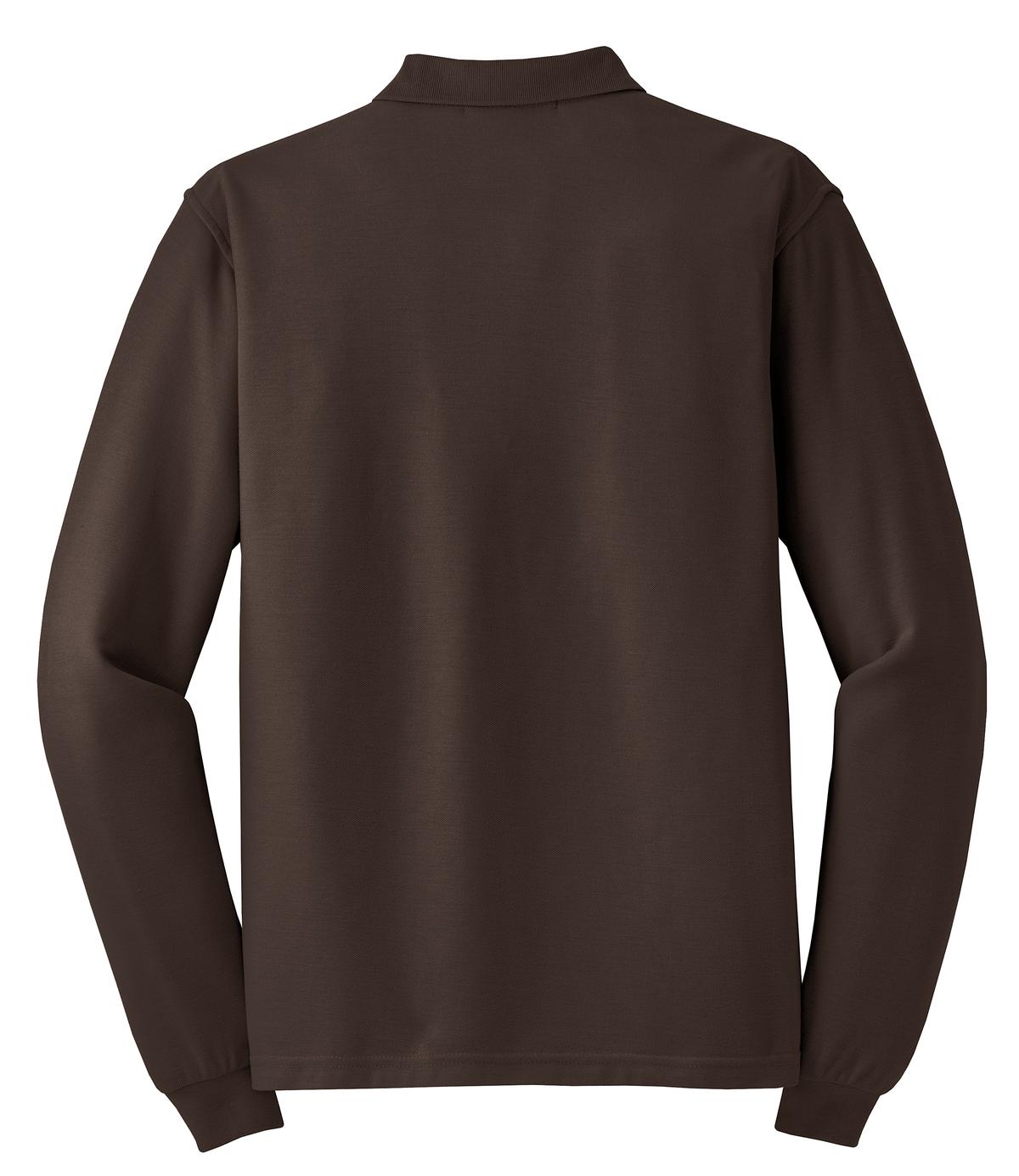 Port Authority Men's Silk Touch Long Sleeve Polo. K500LS Mens Apparel Shirts & Tops