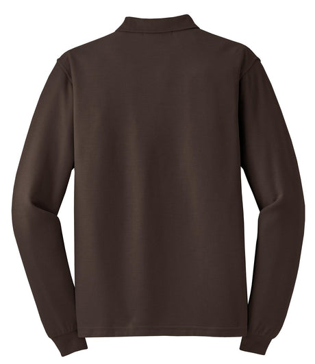 Port Authority Men's Silk Touch Long Sleeve Polo. K500LS Mens Apparel Shirts & Tops