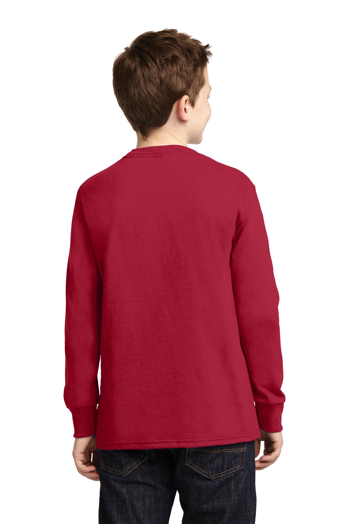 Port & Company - Youth Long Sleeve Core Cotton Tee Youth Apparel Shirts & Tops