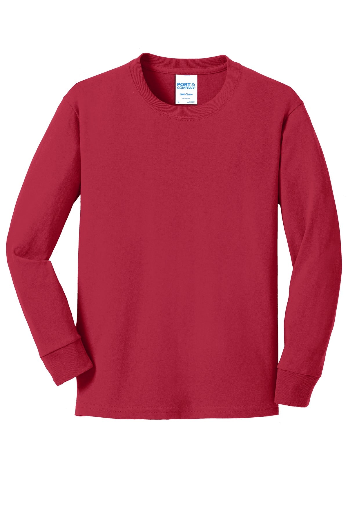 Port & Company - Youth Long Sleeve Core Cotton Tee Youth Apparel Shirts & Tops