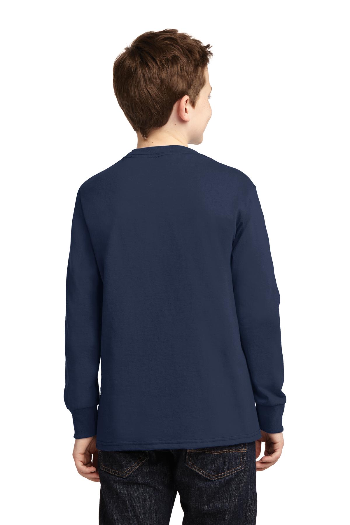 Port & Company - Youth Long Sleeve Core Cotton Tee Youth Apparel Shirts & Tops