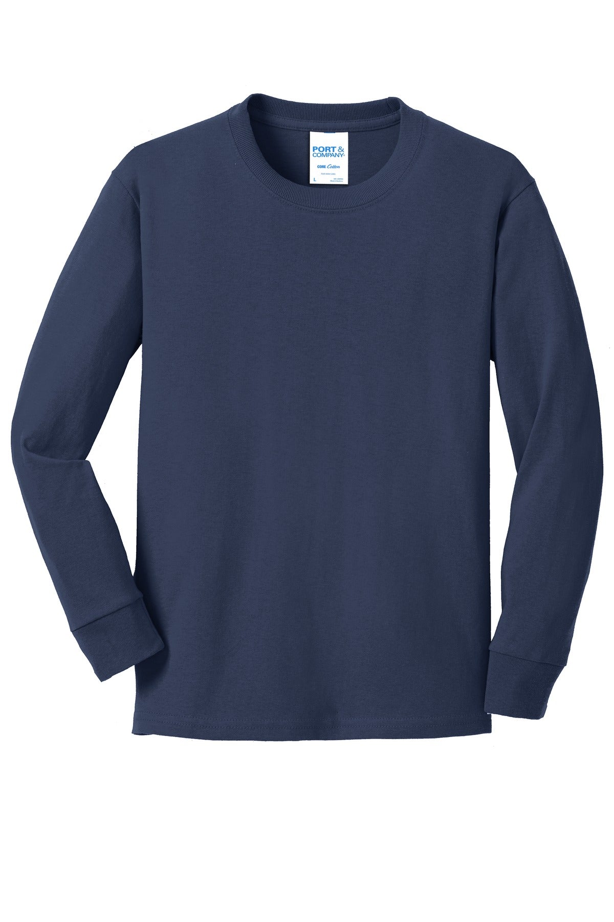 Port & Company - Youth Long Sleeve Core Cotton Tee Youth Apparel Shirts & Tops