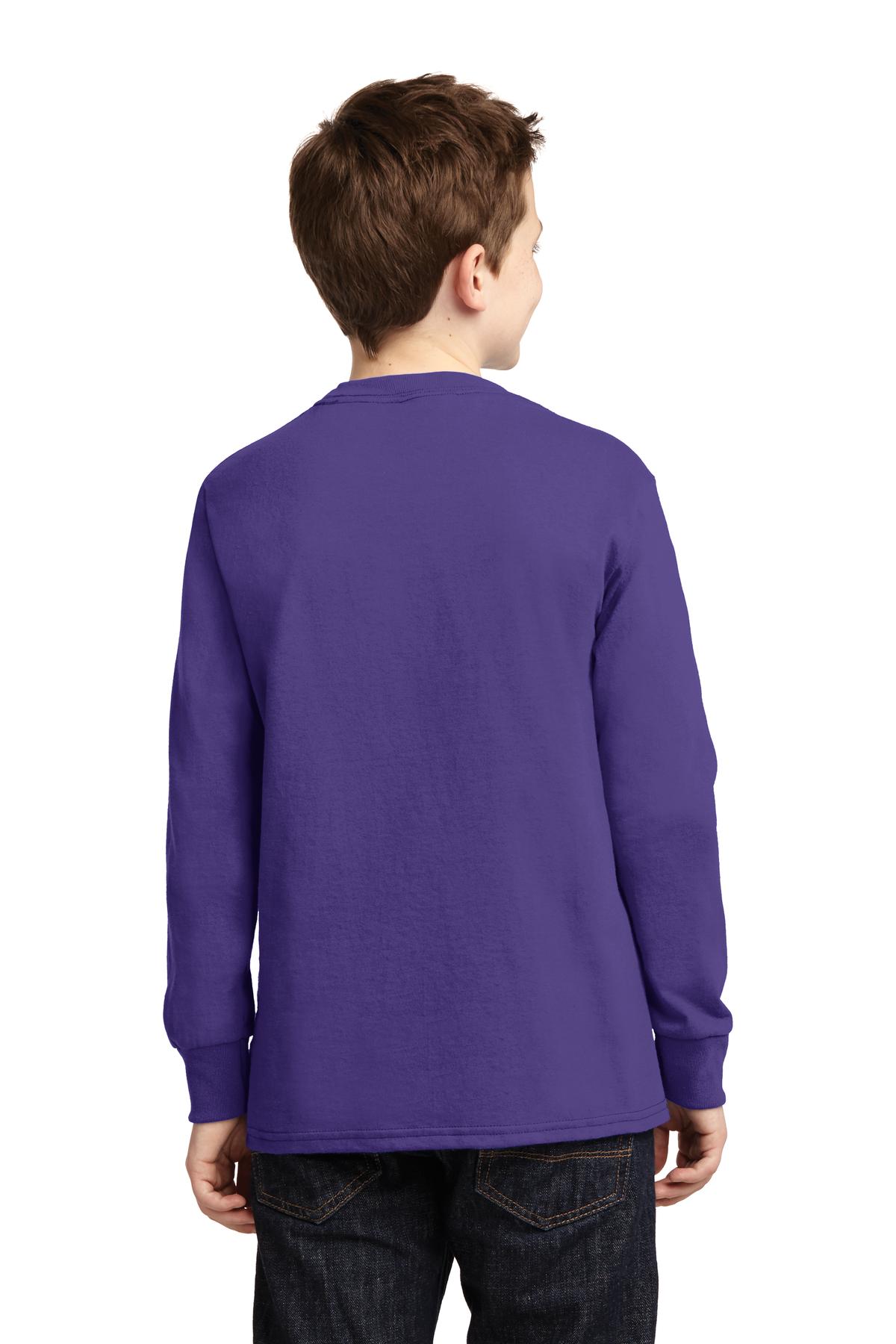Port & Company - Youth Long Sleeve Core Cotton Tee Youth Apparel Shirts & Tops