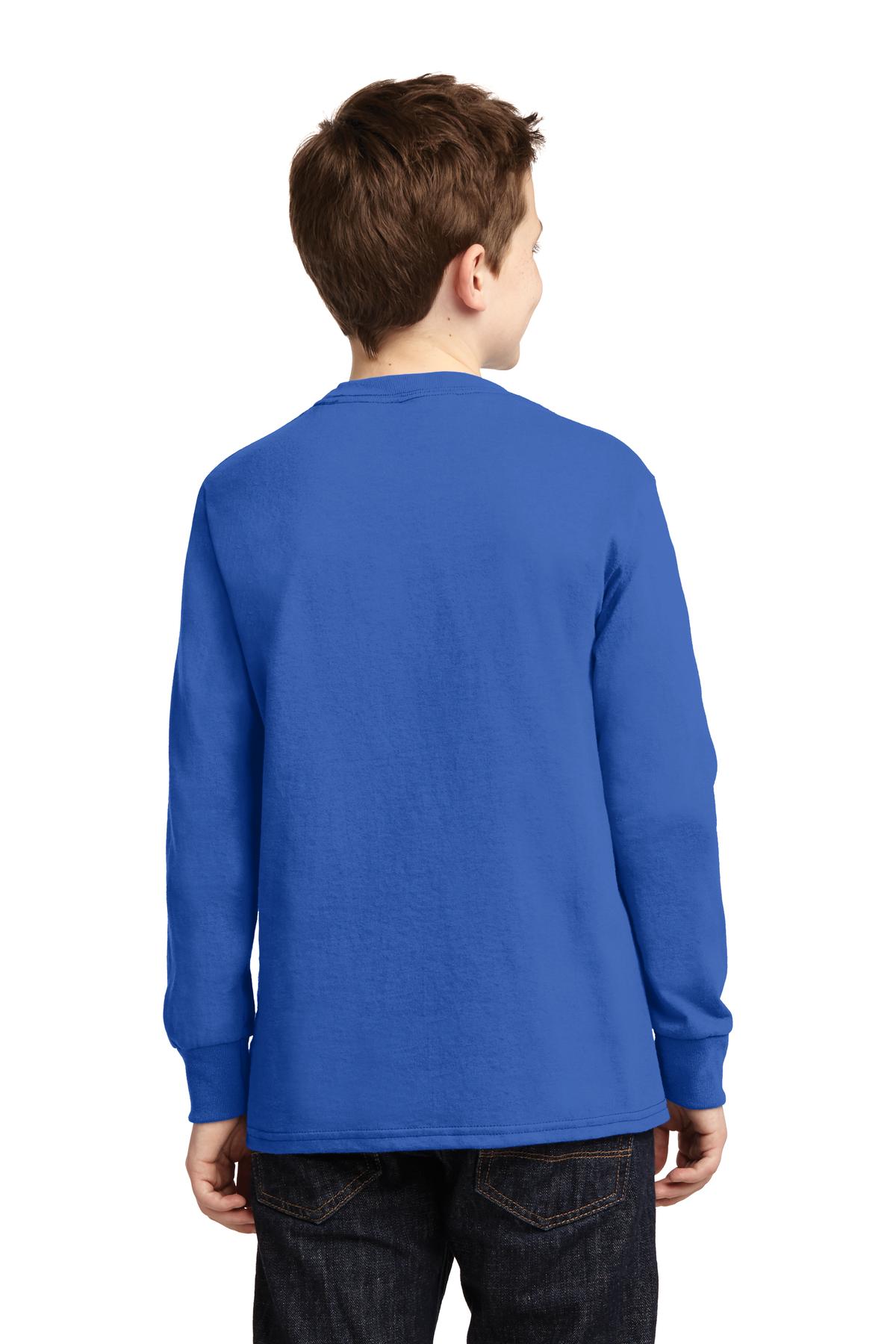 Port & Company - Youth Long Sleeve Core Cotton Tee Youth Apparel Shirts & Tops