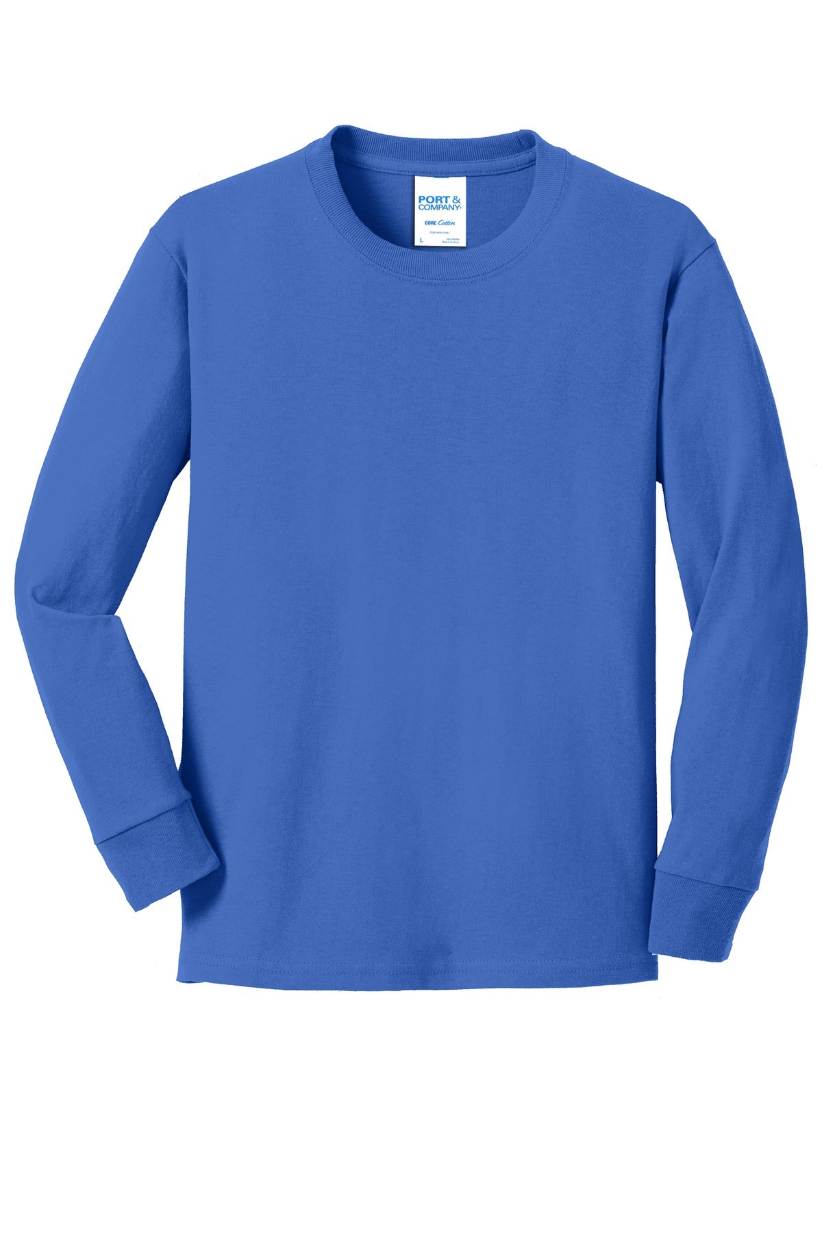 Port & Company - Youth Long Sleeve Core Cotton Tee Youth Apparel Shirts & Tops