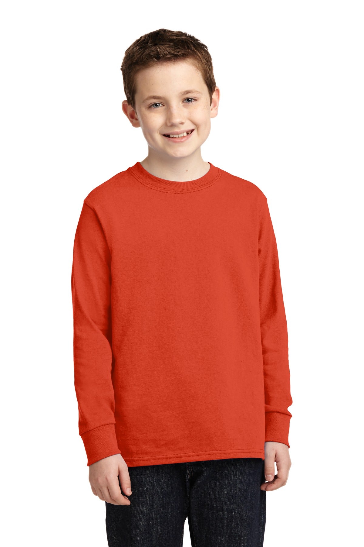Port & Company - Youth Long Sleeve Core Cotton Tee Youth Apparel Shirts & Tops