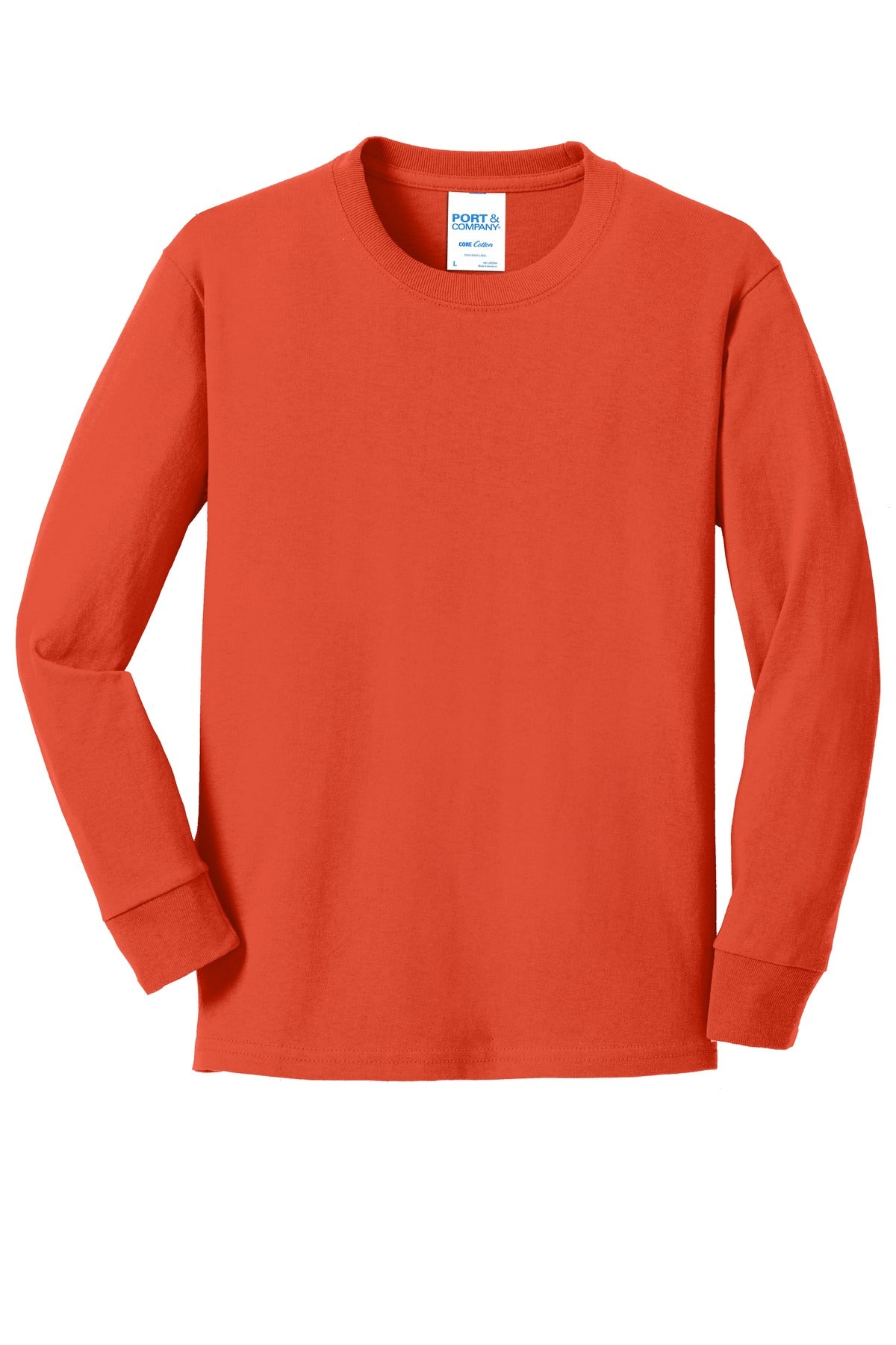 Port & Company - Youth Long Sleeve Core Cotton Tee Youth Apparel Shirts & Tops