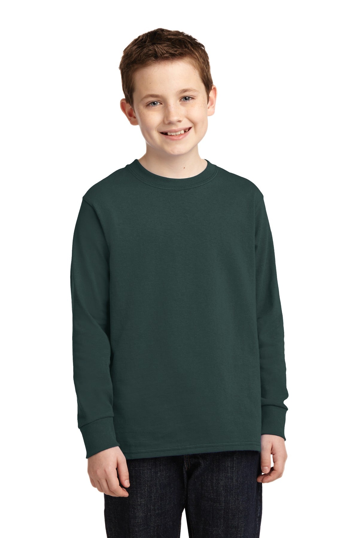 Port & Company - Youth Long Sleeve Core Cotton Tee Youth Apparel Shirts & Tops