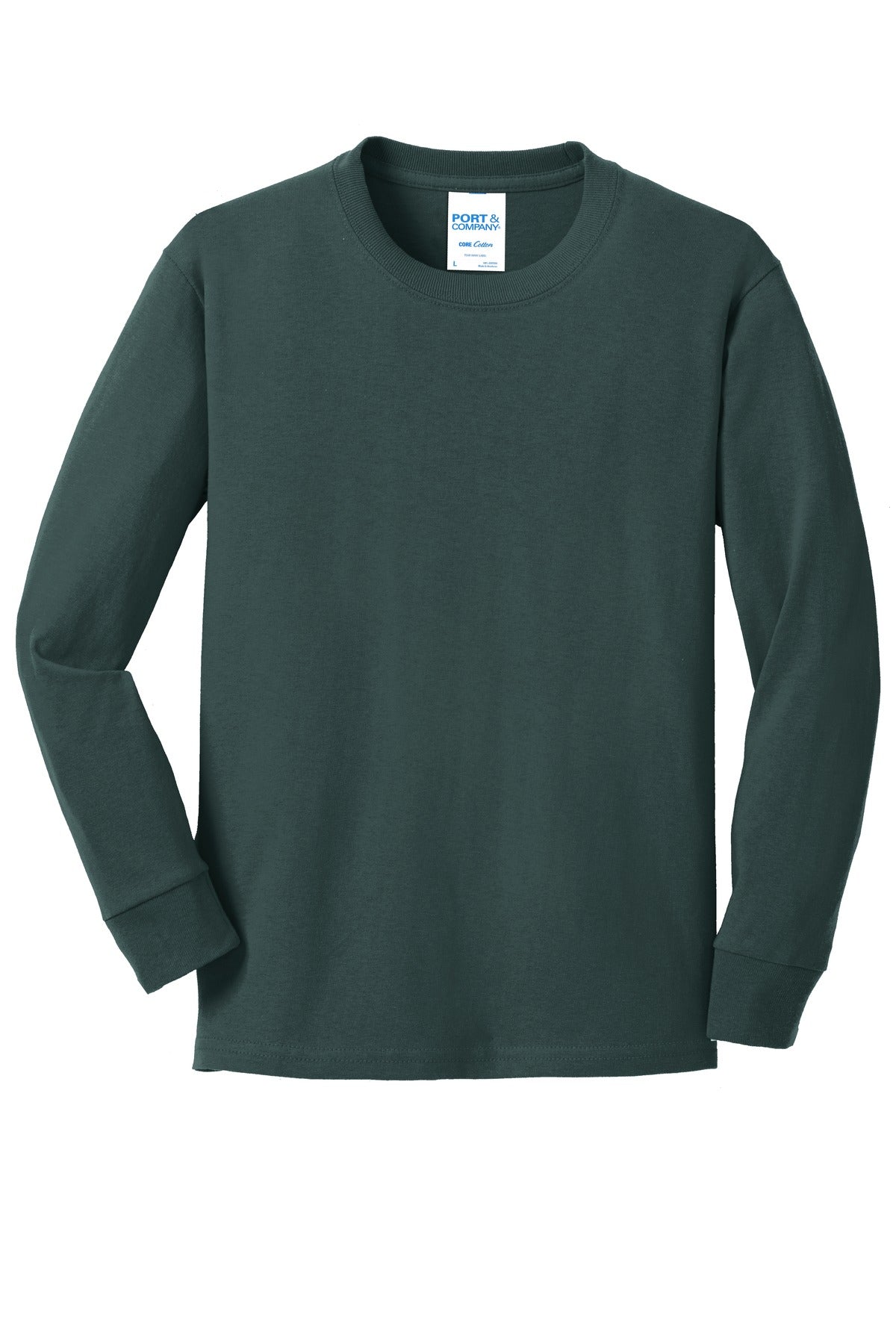 Port & Company - Youth Long Sleeve Core Cotton Tee Youth Apparel Shirts & Tops