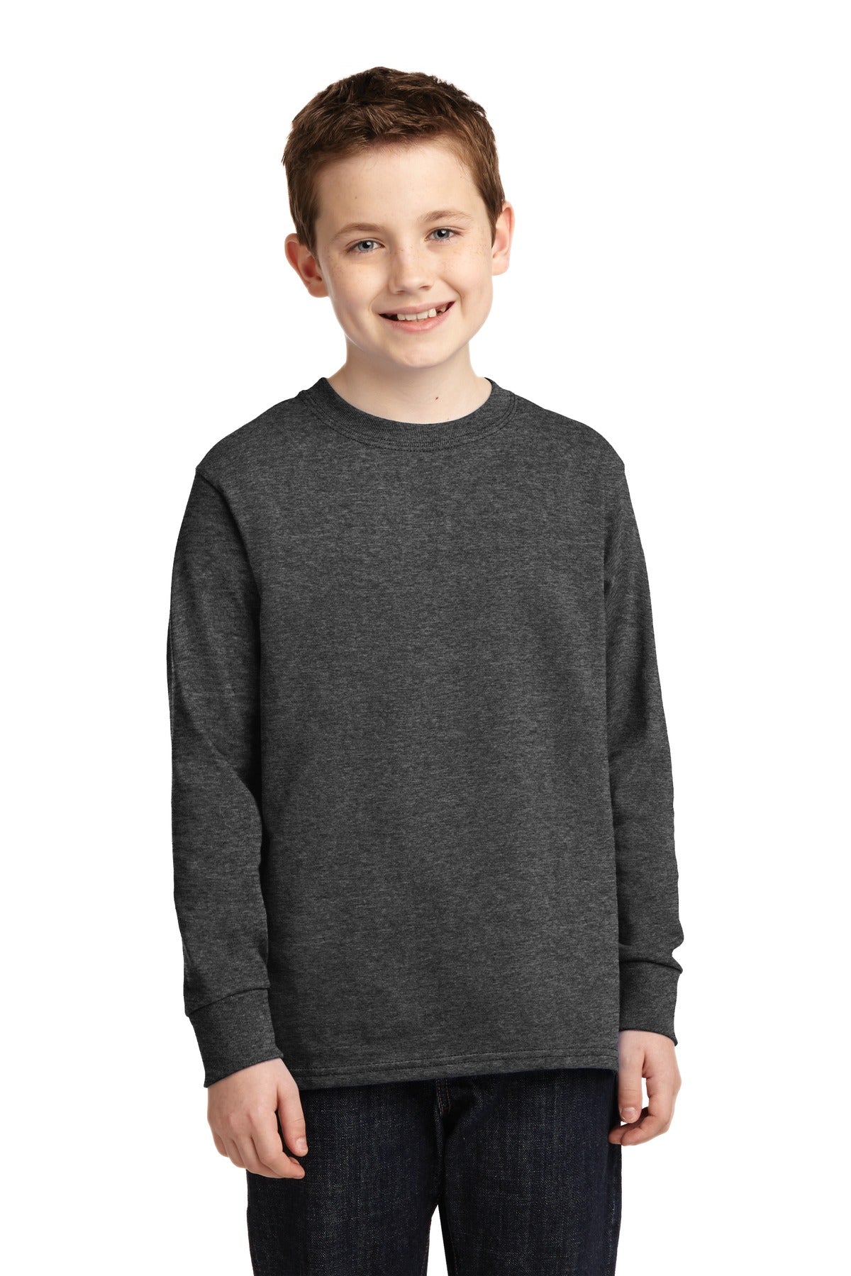 Port & Company - Youth Long Sleeve Core Cotton Tee Youth Apparel Shirts & Tops