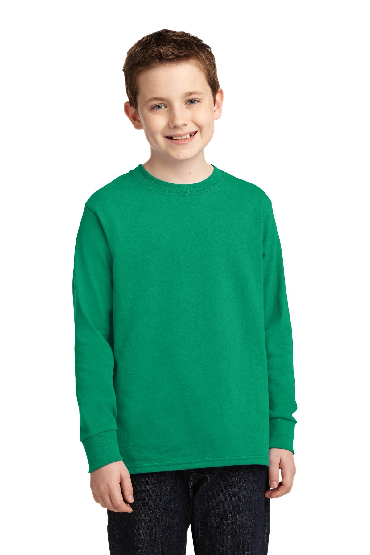 Port & Company - Youth Long Sleeve Core Cotton Tee Youth Apparel Shirts & Tops