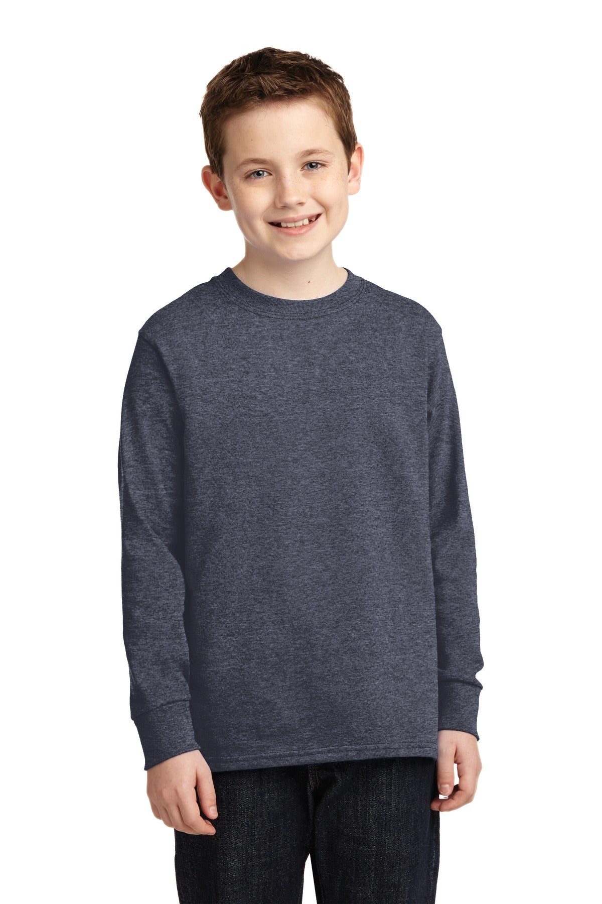 Port & Company - Youth Long Sleeve Core Cotton Tee Youth Apparel Shirts & Tops