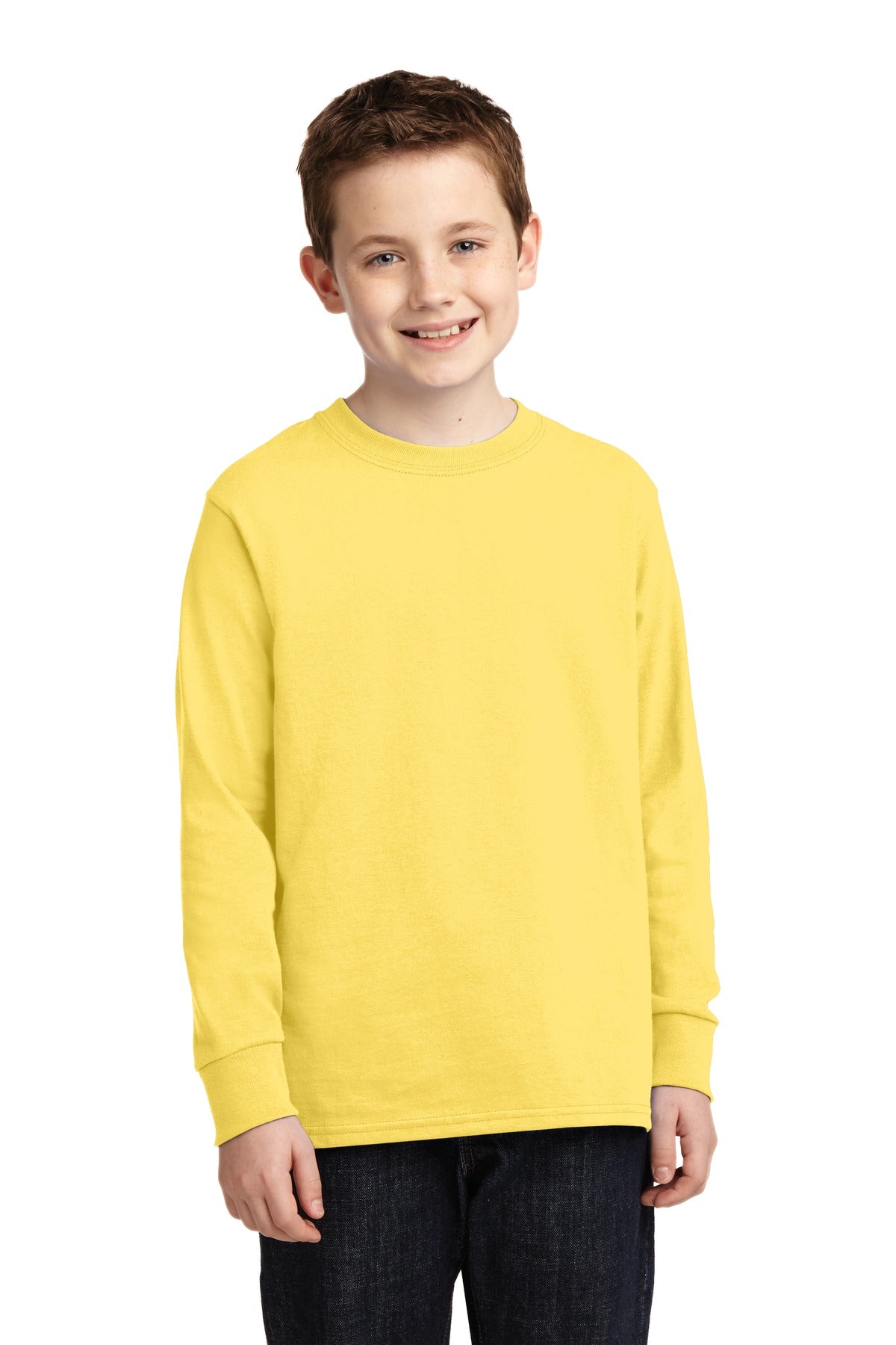 Port & Company - Youth Long Sleeve Core Cotton Tee Youth Apparel Shirts & Tops