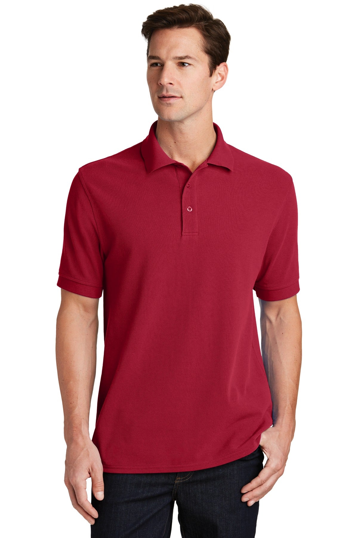 Port & Company - Men's Combed Ring Spun Pique Polo Mens Apparel Shirts & Tops