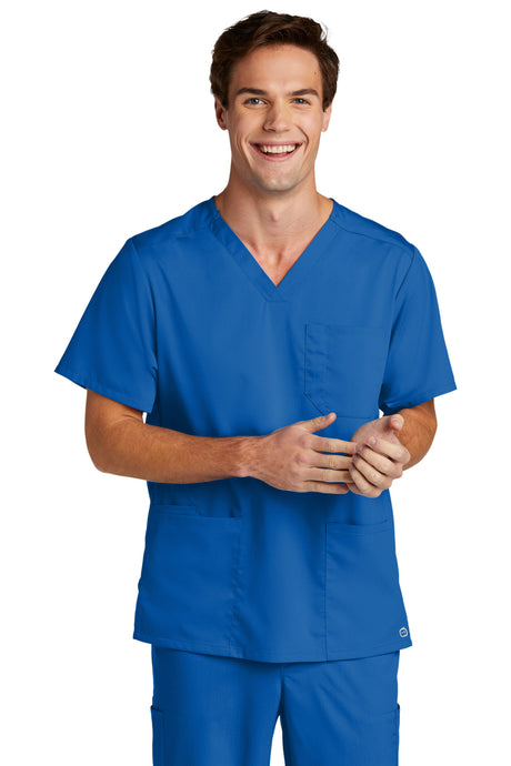 WonderWink Men's Premiere Flex V-Neck Top. WW5068 Corporate Apparel Shirts & Tops