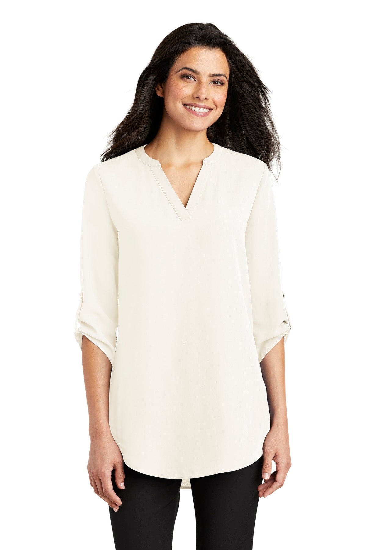 Port Authority Womens 3/4-Sleeve Tunic Blouse. LW701 Womens Apparel Shirts & Tops