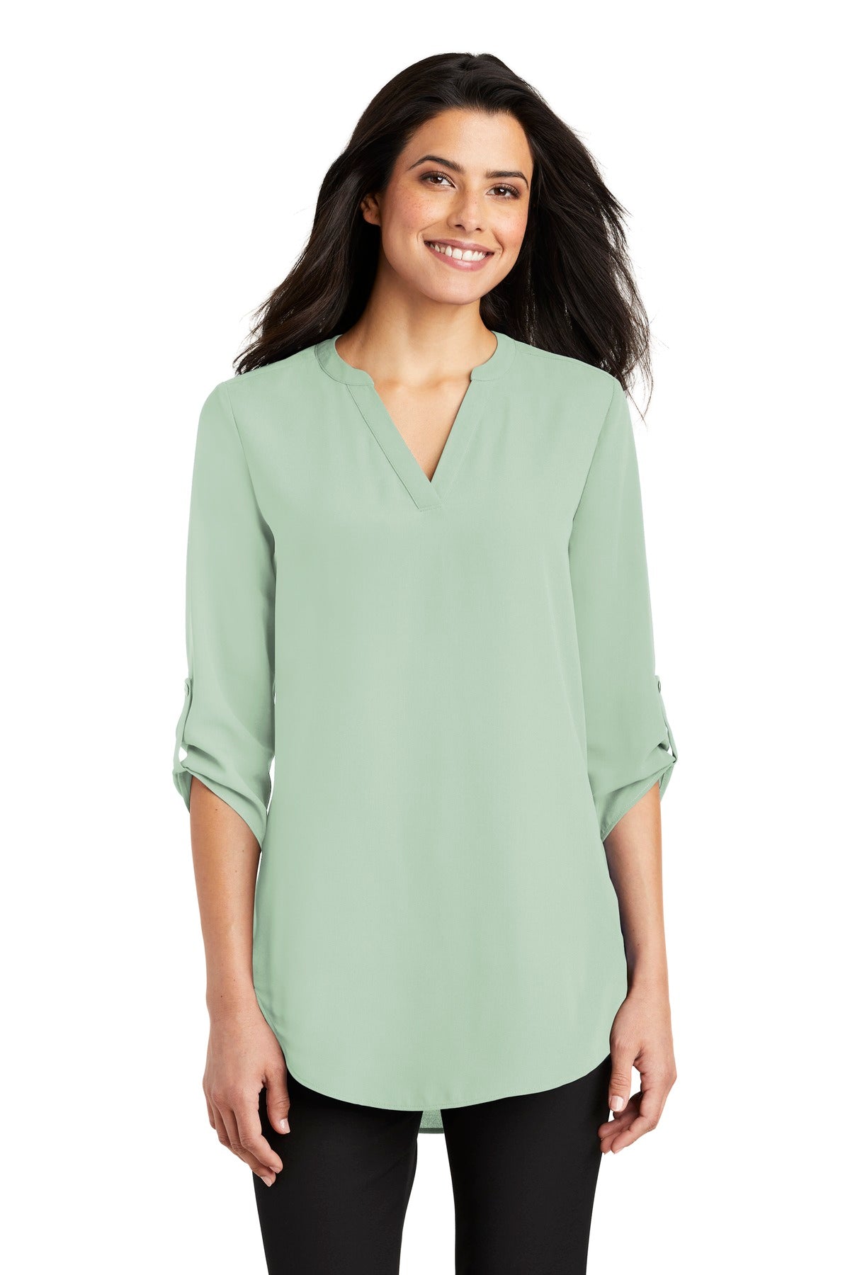 Port Authority Womens 3/4-Sleeve Tunic Blouse. LW701 Womens Apparel Shirts & Tops