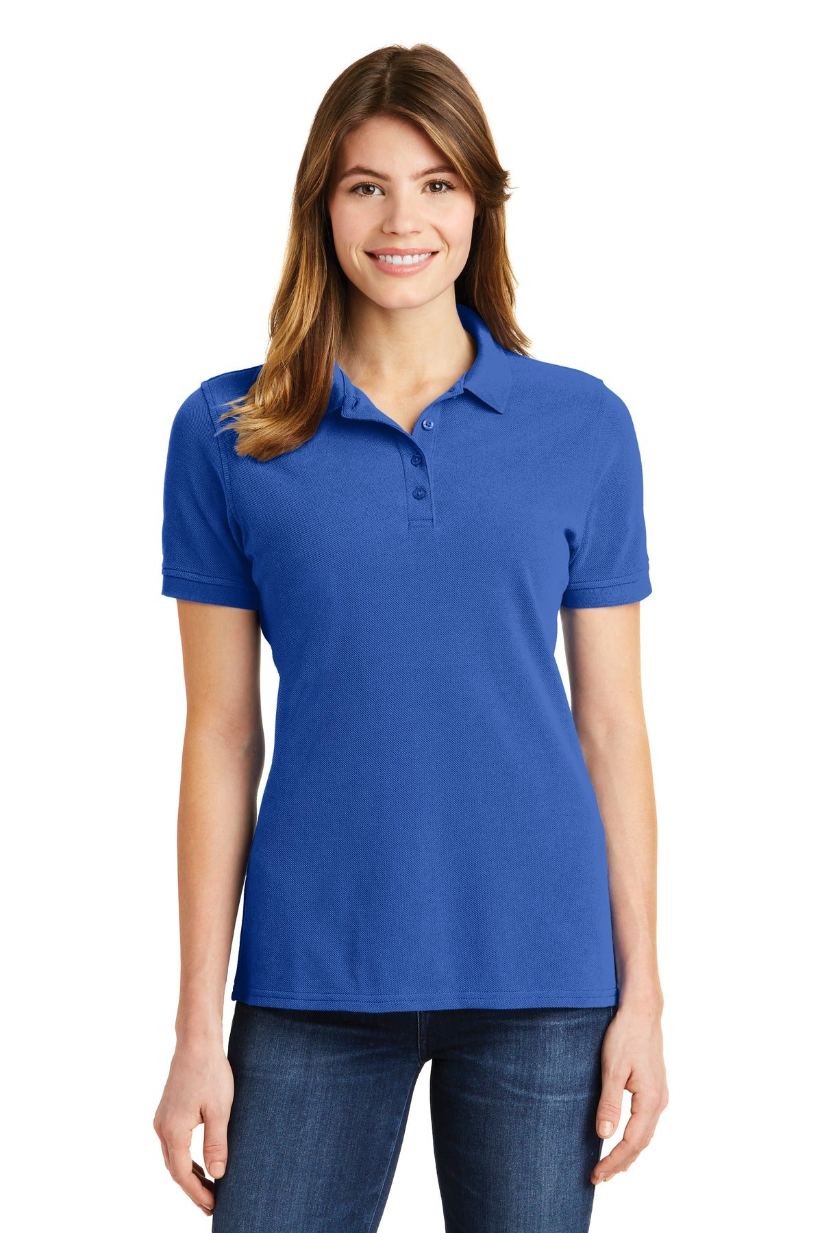 Port & Company - Women's Combed Ring Spun Pique Polo Womens Apparel Shirts & Tops